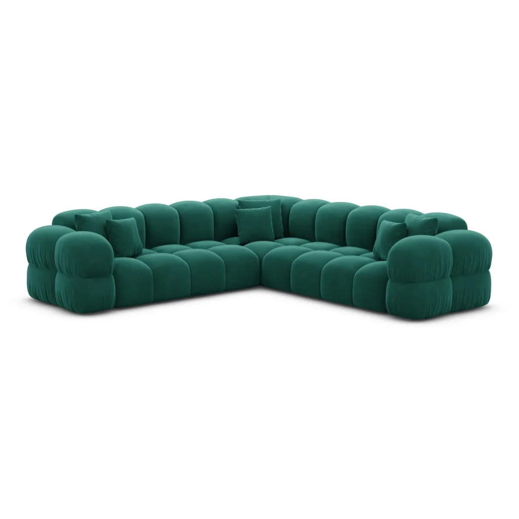 Samtstoff Ecksofa Avoria