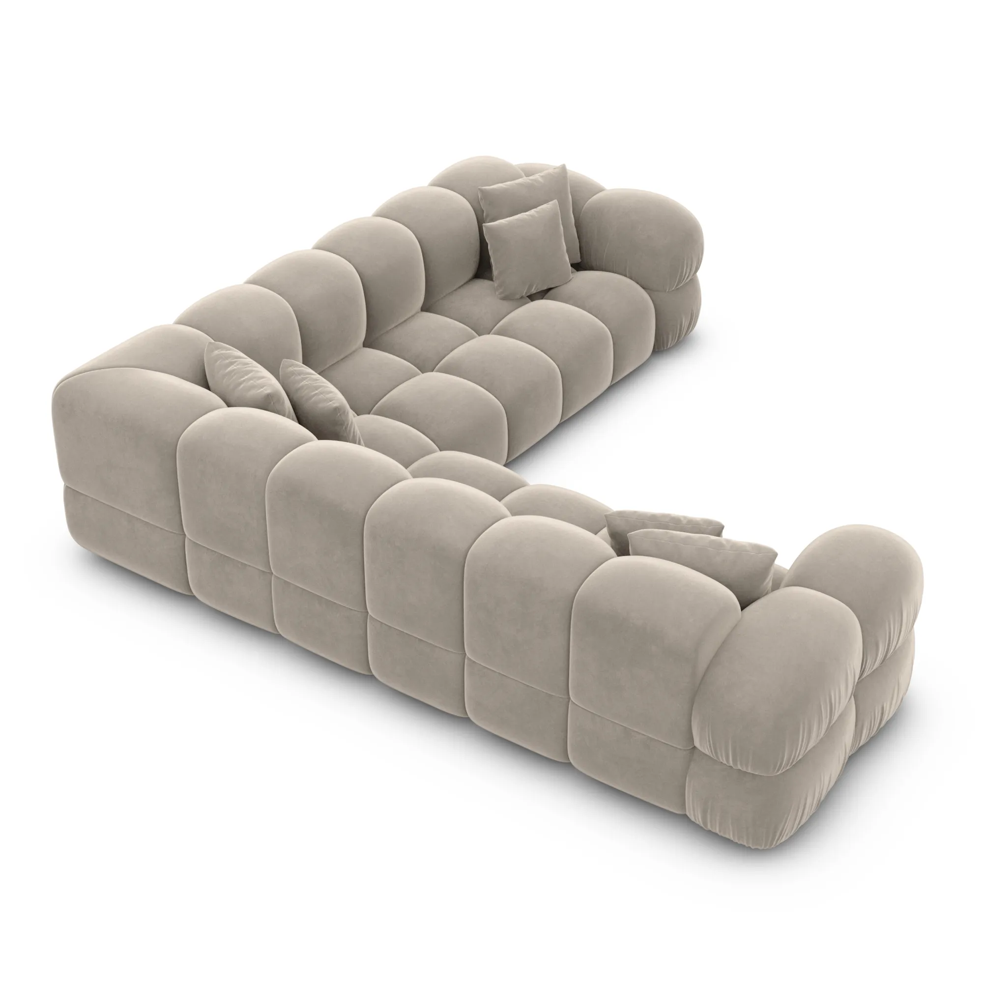 Samtstoff Ecksofa Avoria – Bild 48