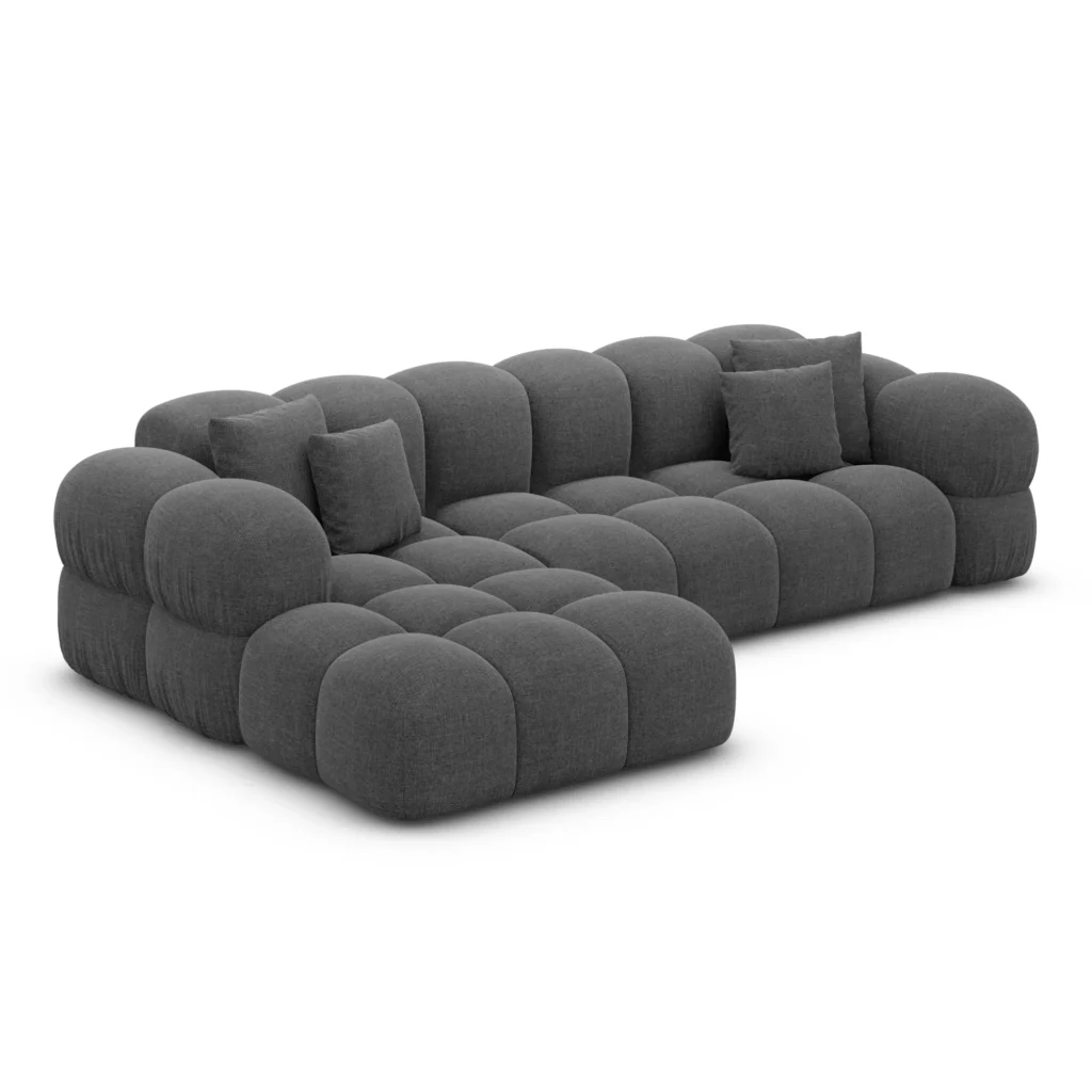Strukturstoff L-Form Sofa Avoria
