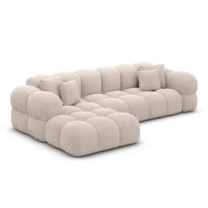 Strukturstoff L-Form Sofa Avoria