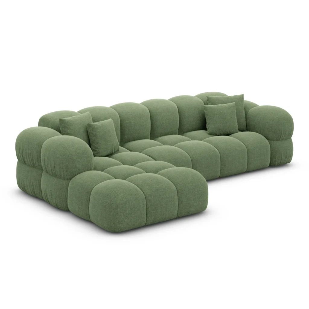 Strukturstoff L-Form Sofa Avoria