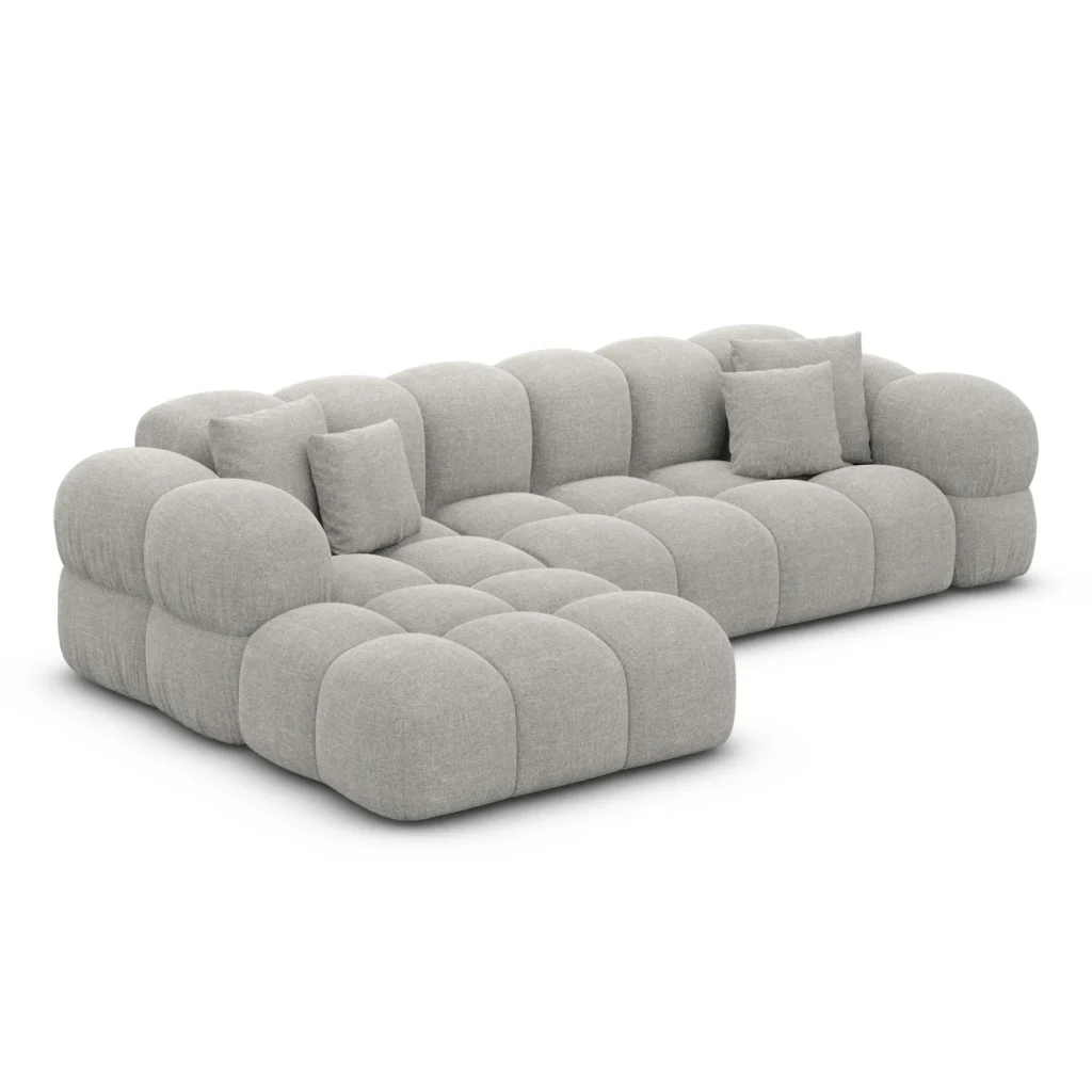 Strukturstoff L-Form Sofa Avoria