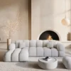 Strukturstoff L-Form Sofa Avoria – Bild 18