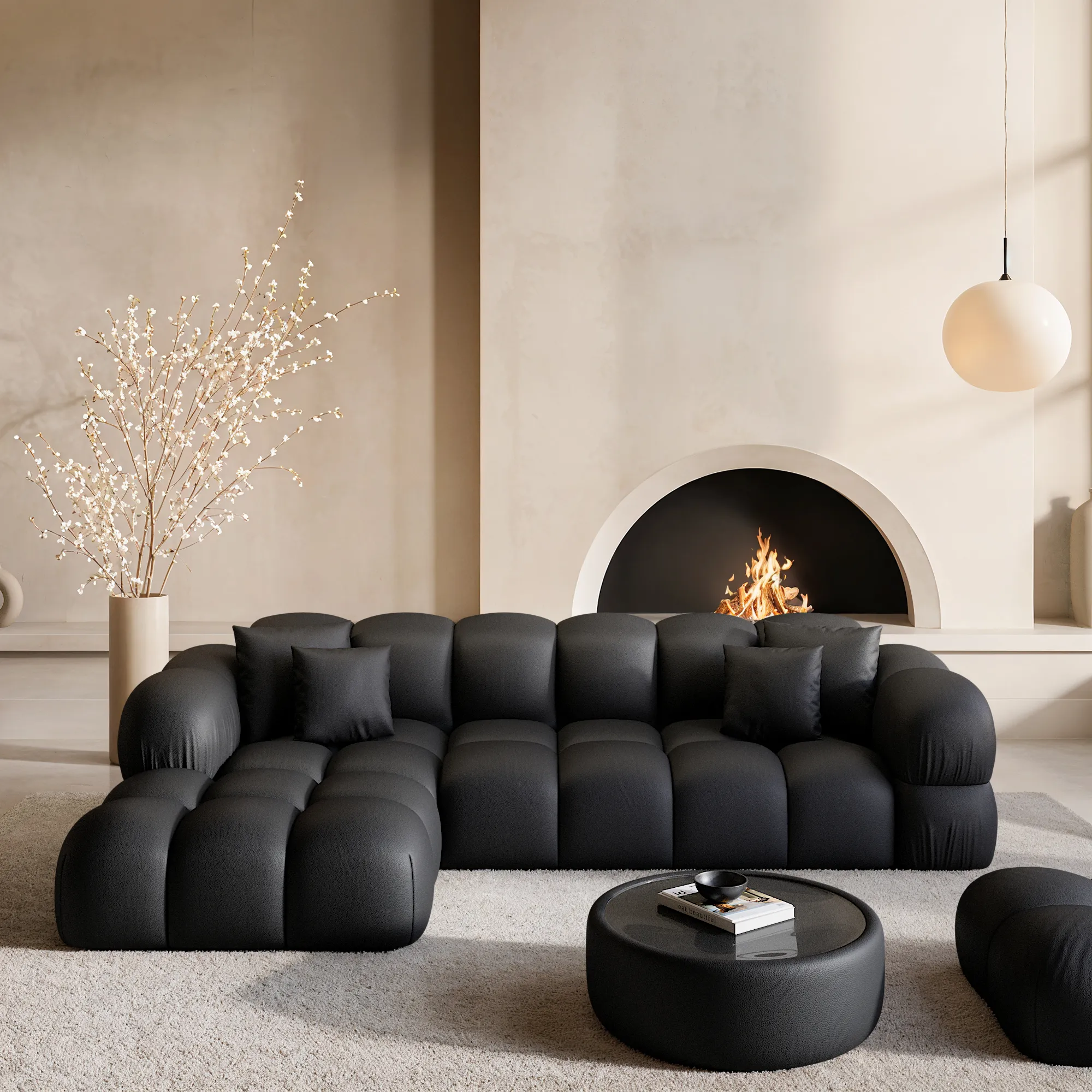Echtleder L-Form Sofa Avoria – Bild 6