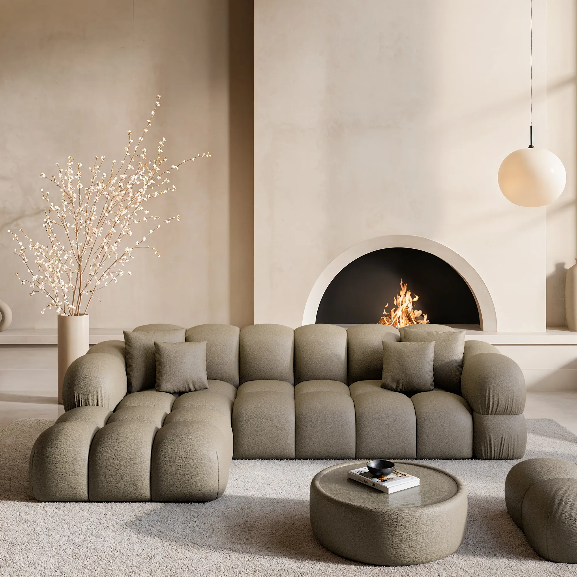 Echtleder L-Form Sofa Avoria – Bild 8