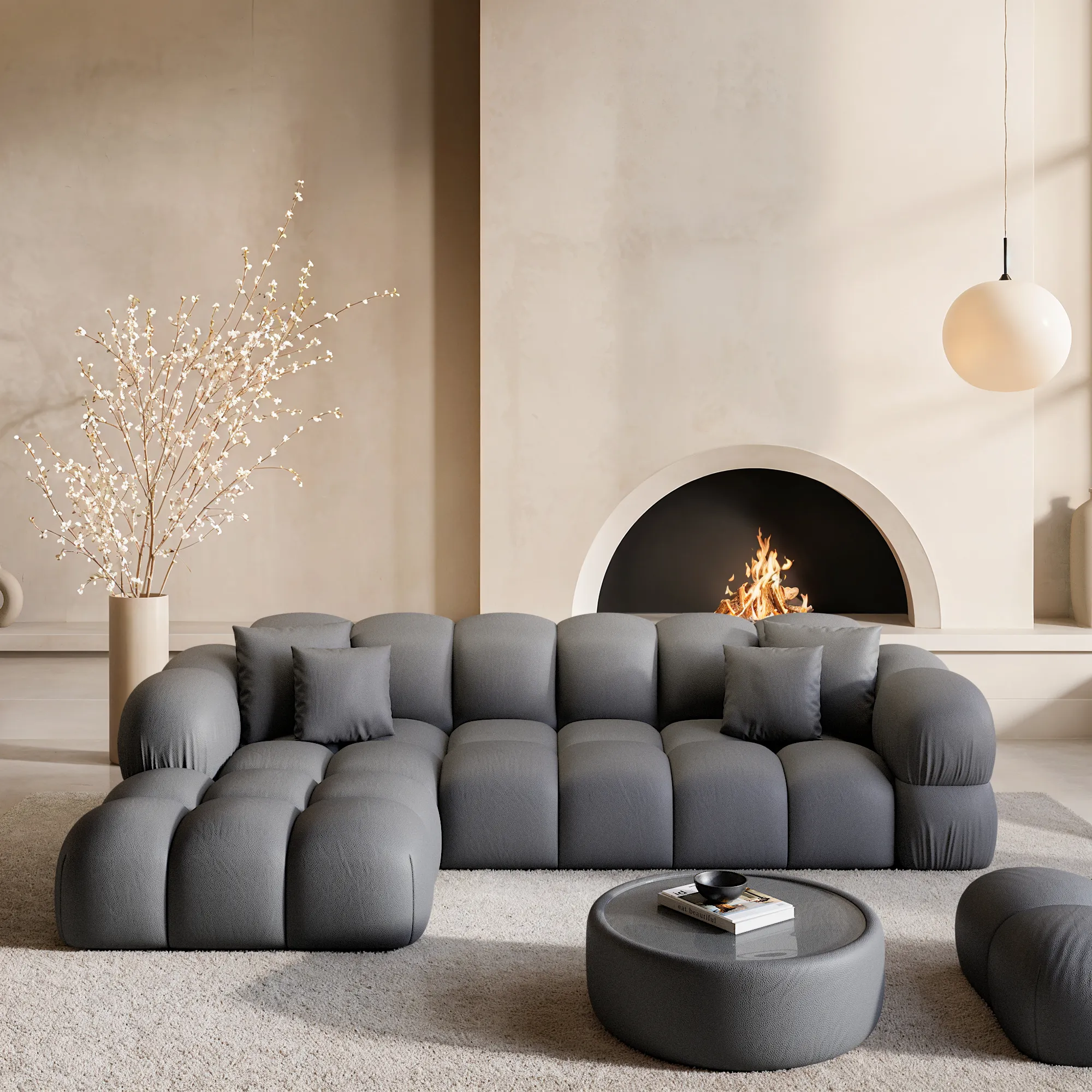 Echtleder L-Form Sofa Avoria – Bild 10