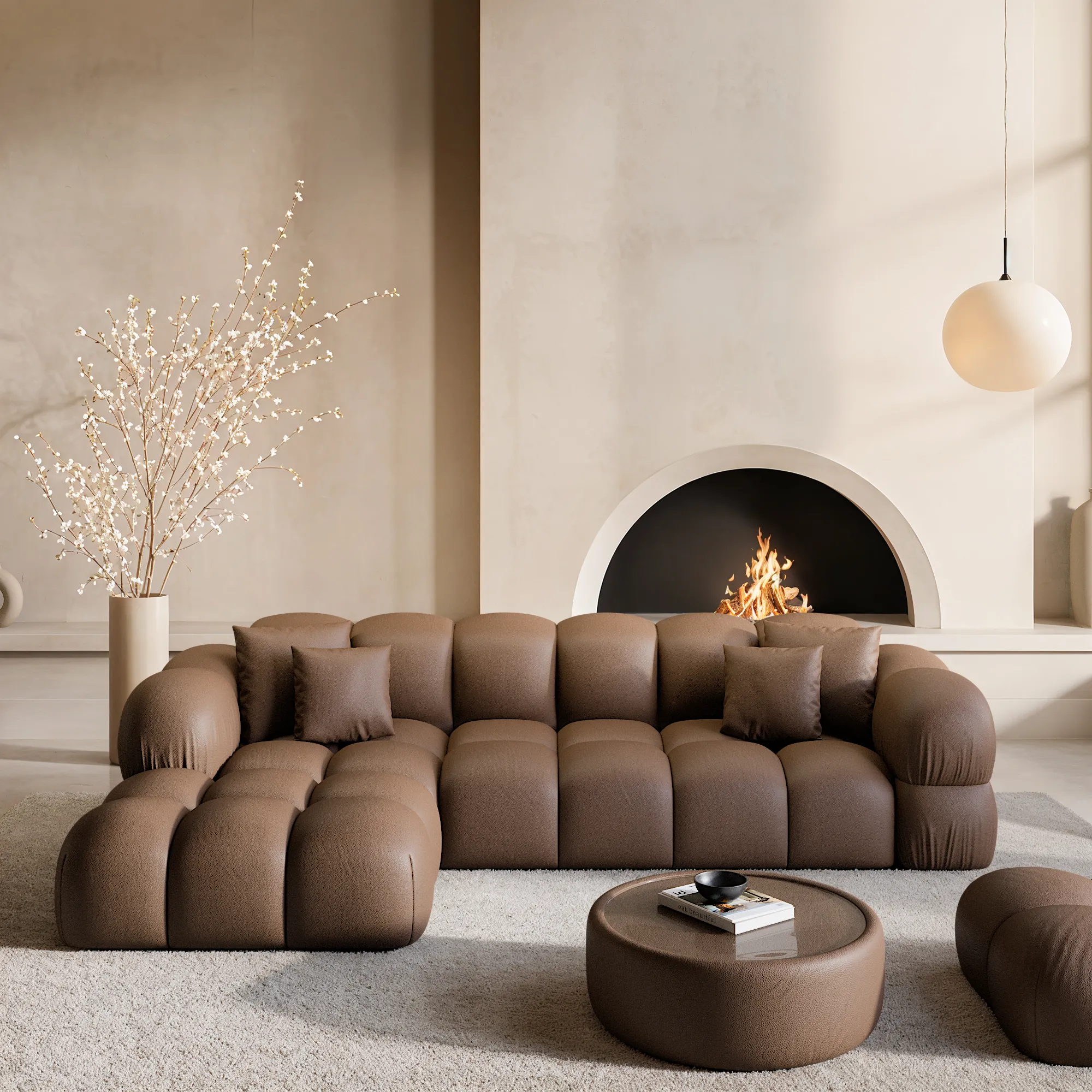 Kunstleder L-Form Sofa Avoria