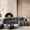 Strukturstoff L-Form Sofa Avoria – Bild 19