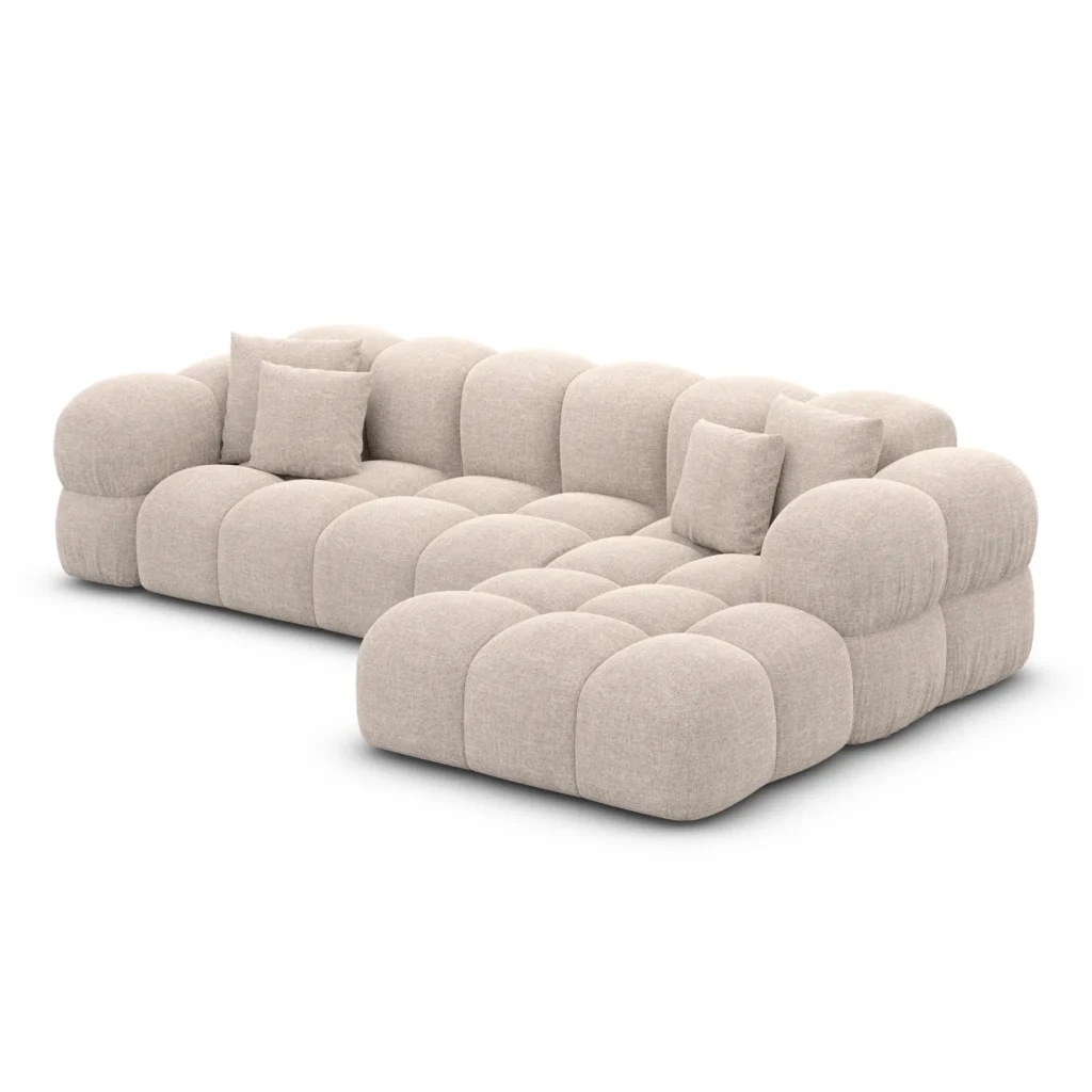 Strukturstoff L-Form Sofa Avoria