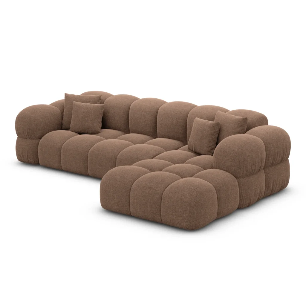 Strukturstoff L-Form Sofa Avoria