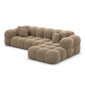 Samtstoff L-Form Sofa Avoria