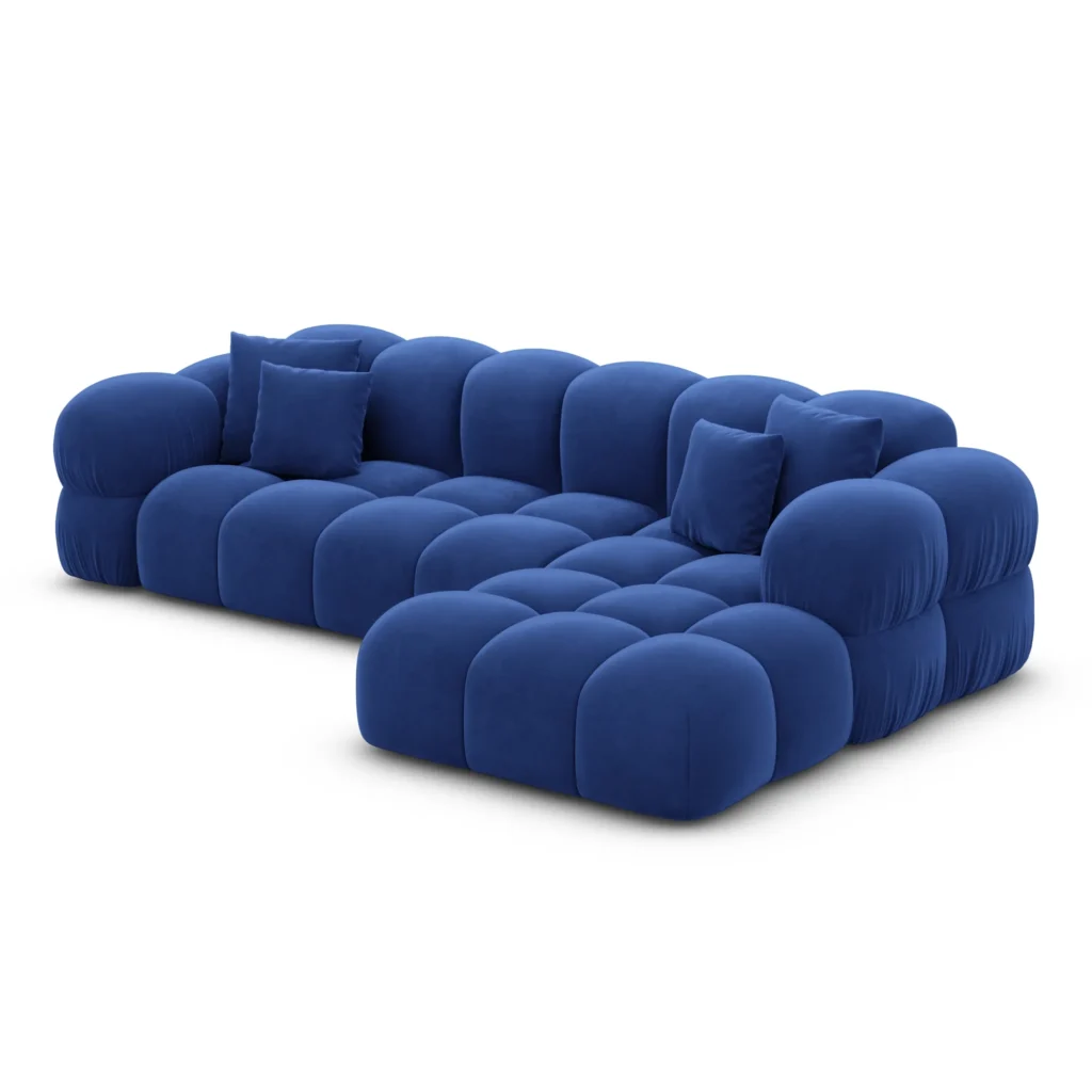 Samtstoff L-Form Sofa Avoria