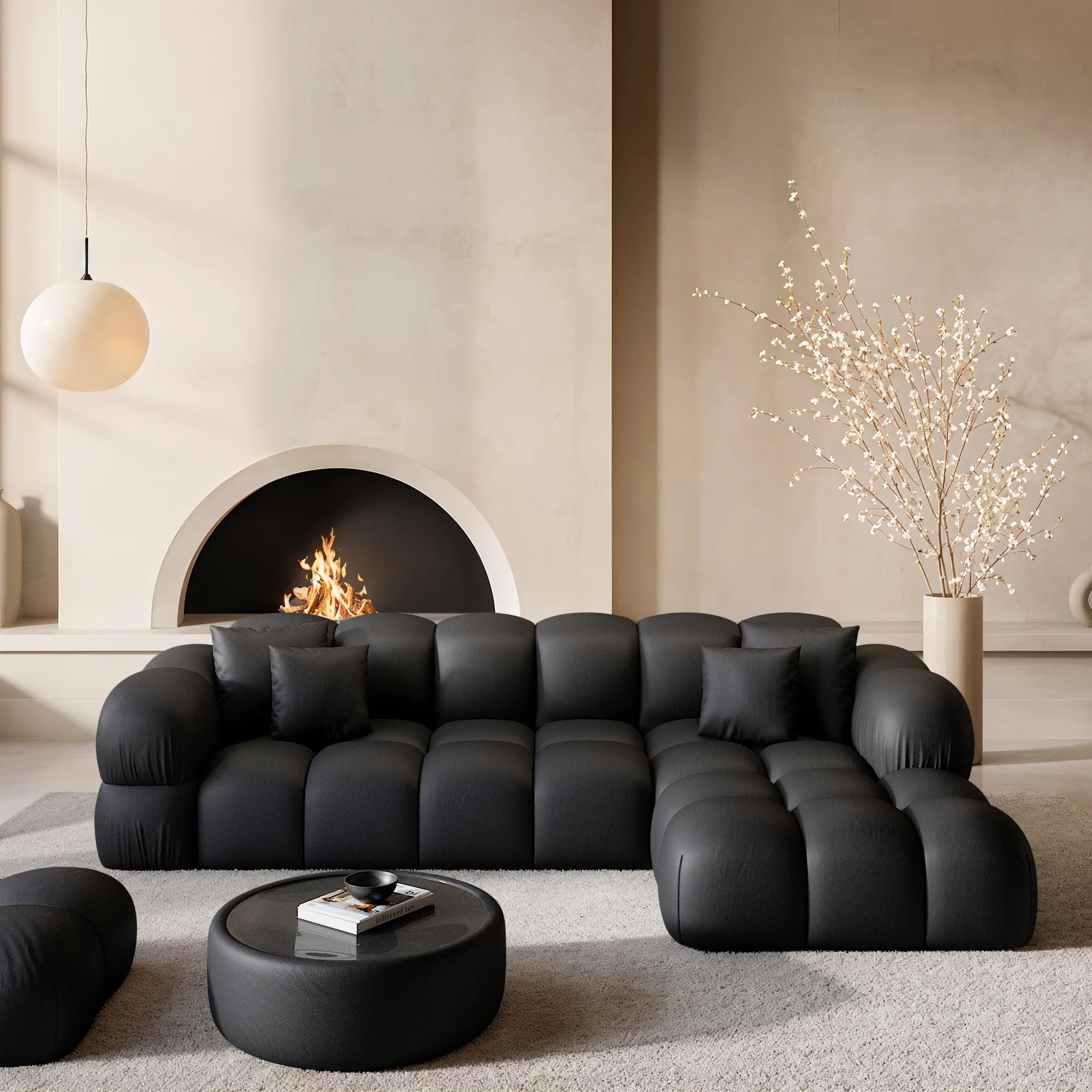 Echtleder L-Form Sofa Avoria – Bild 14