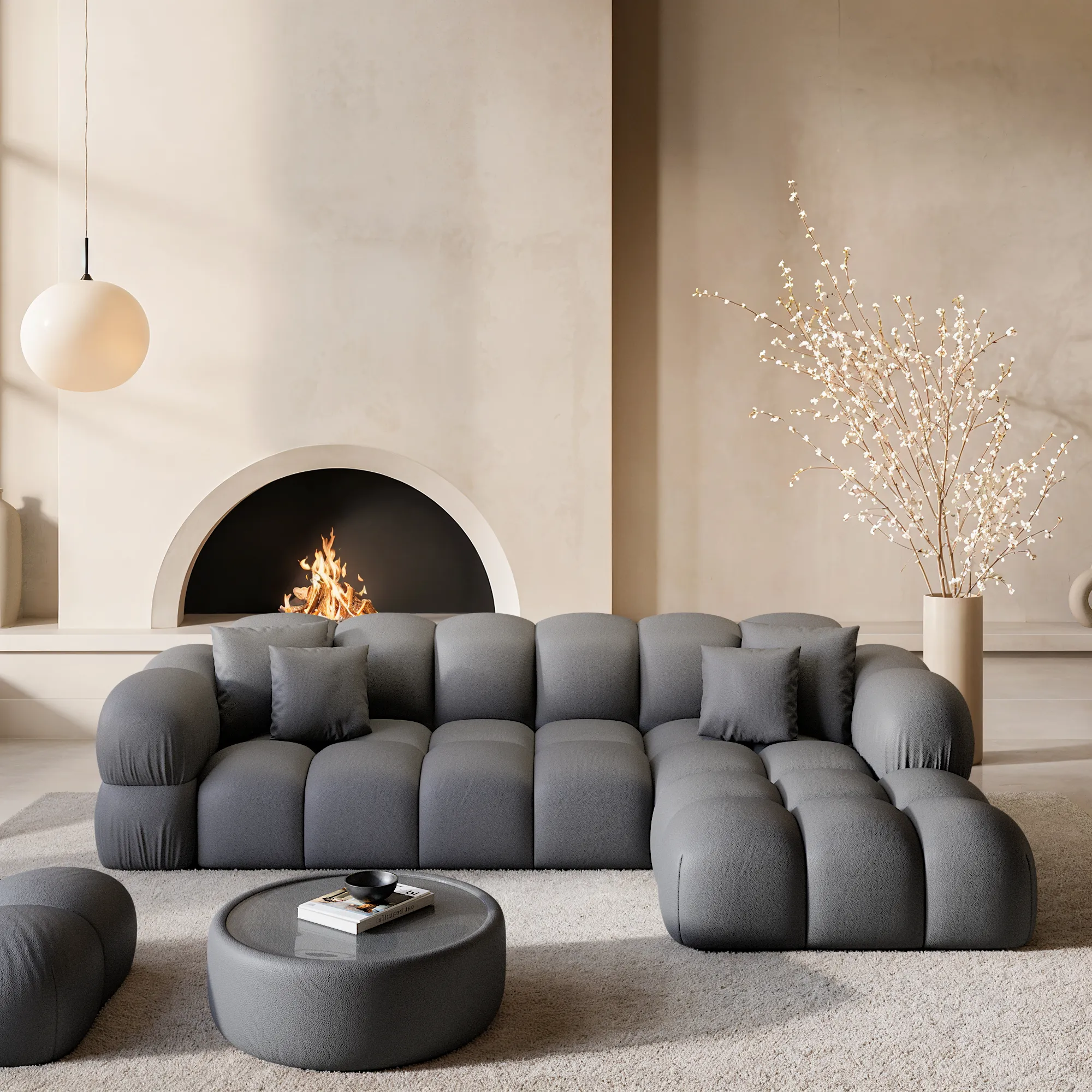 Kunstleder L-Form Sofa Avoria – Bild 12
