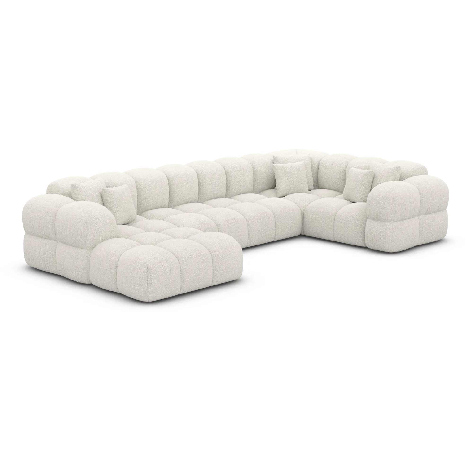 Bouclé U-Form XL Wohnlandschaft Avoria – Bild 10