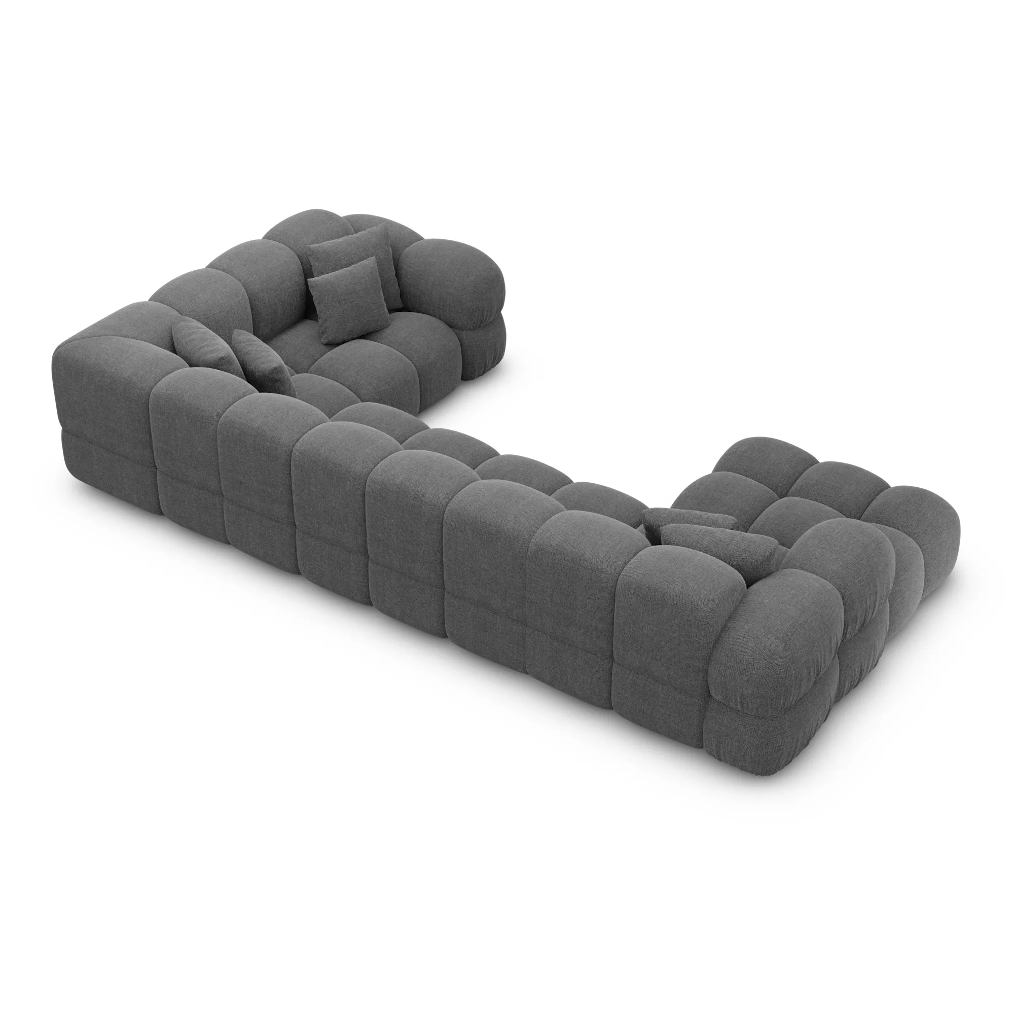 Strukturstoff U-Form XL Wohnlandschaft Avoria – Bild 35