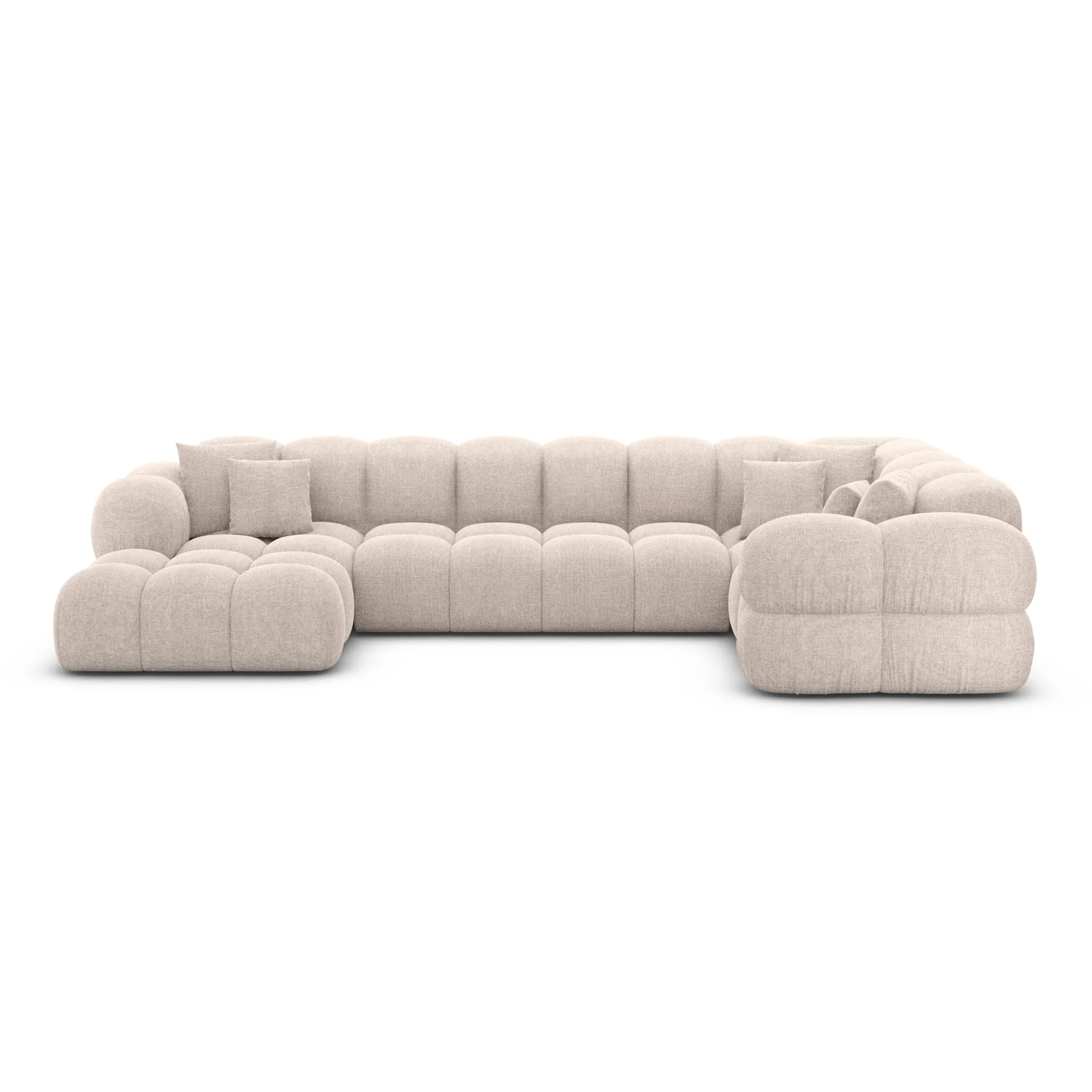 Strukturstoff U-Form XL Wohnlandschaft Avoria – Bild 37