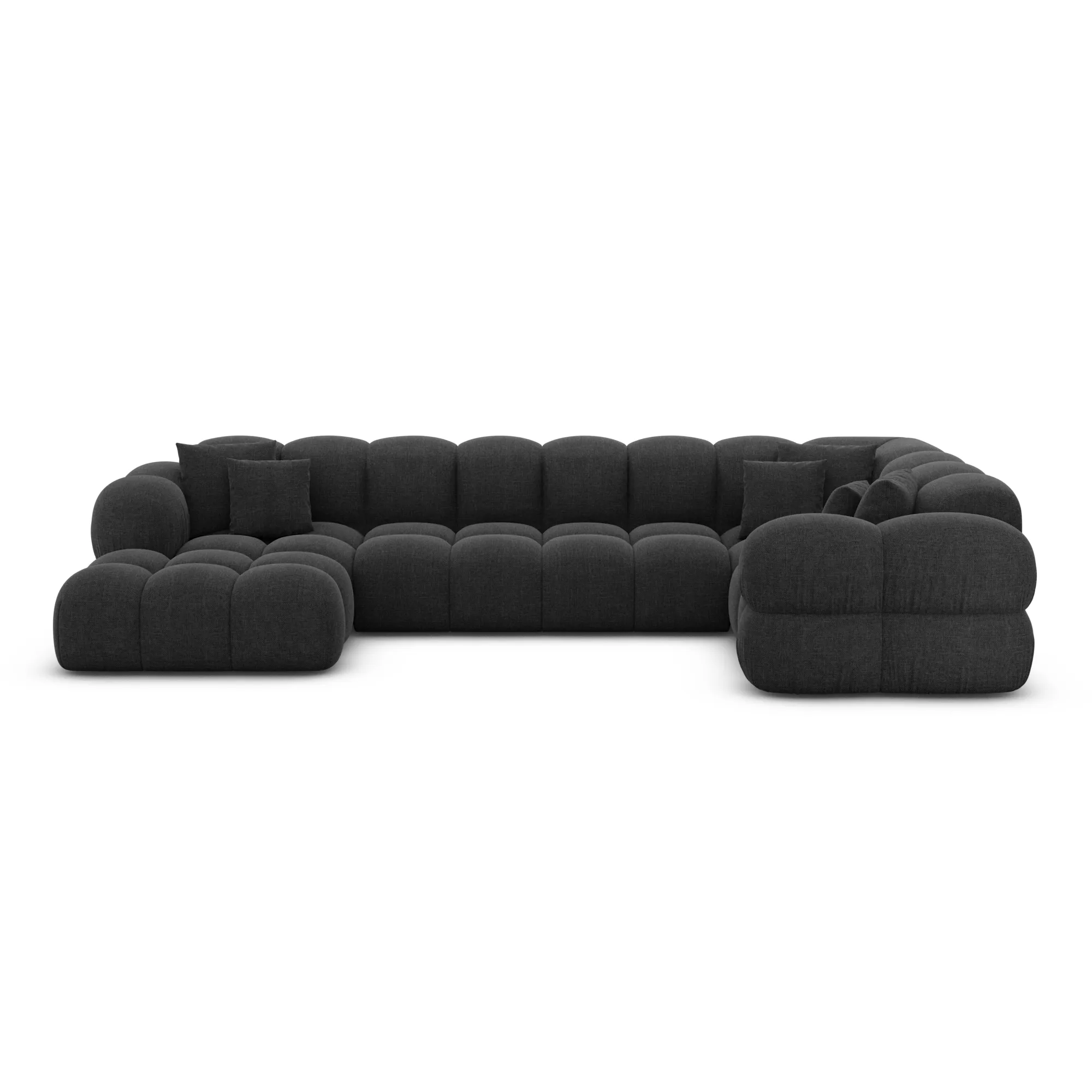 Strukturstoff U-Form XL Wohnlandschaft Avoria – Bild 40