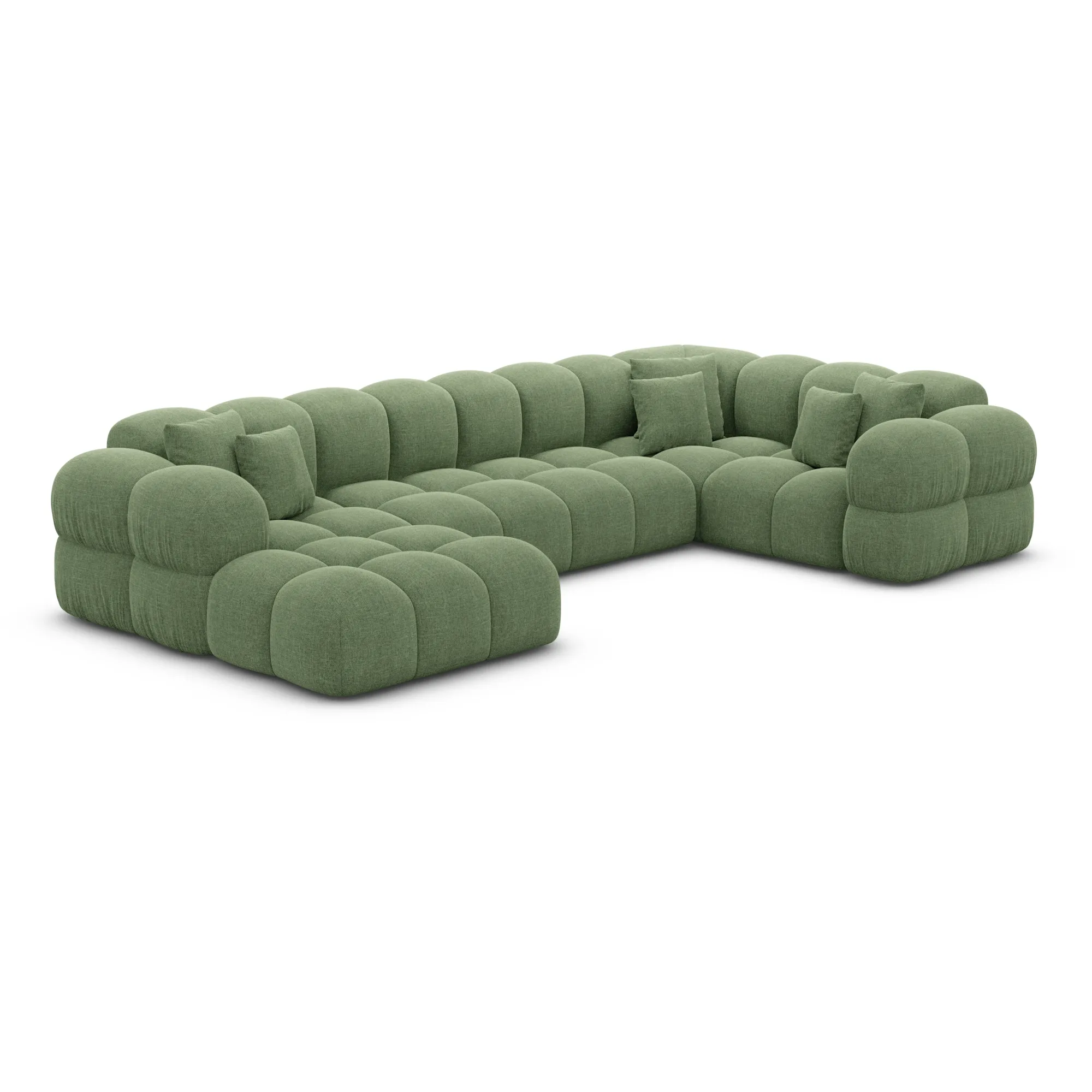 Strukturstoff U-Form XL Wohnlandschaft Avoria – Bild 51