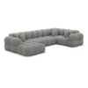 Strukturstoff U-Form XL Wohnlandschaft Avoria – Bild 54