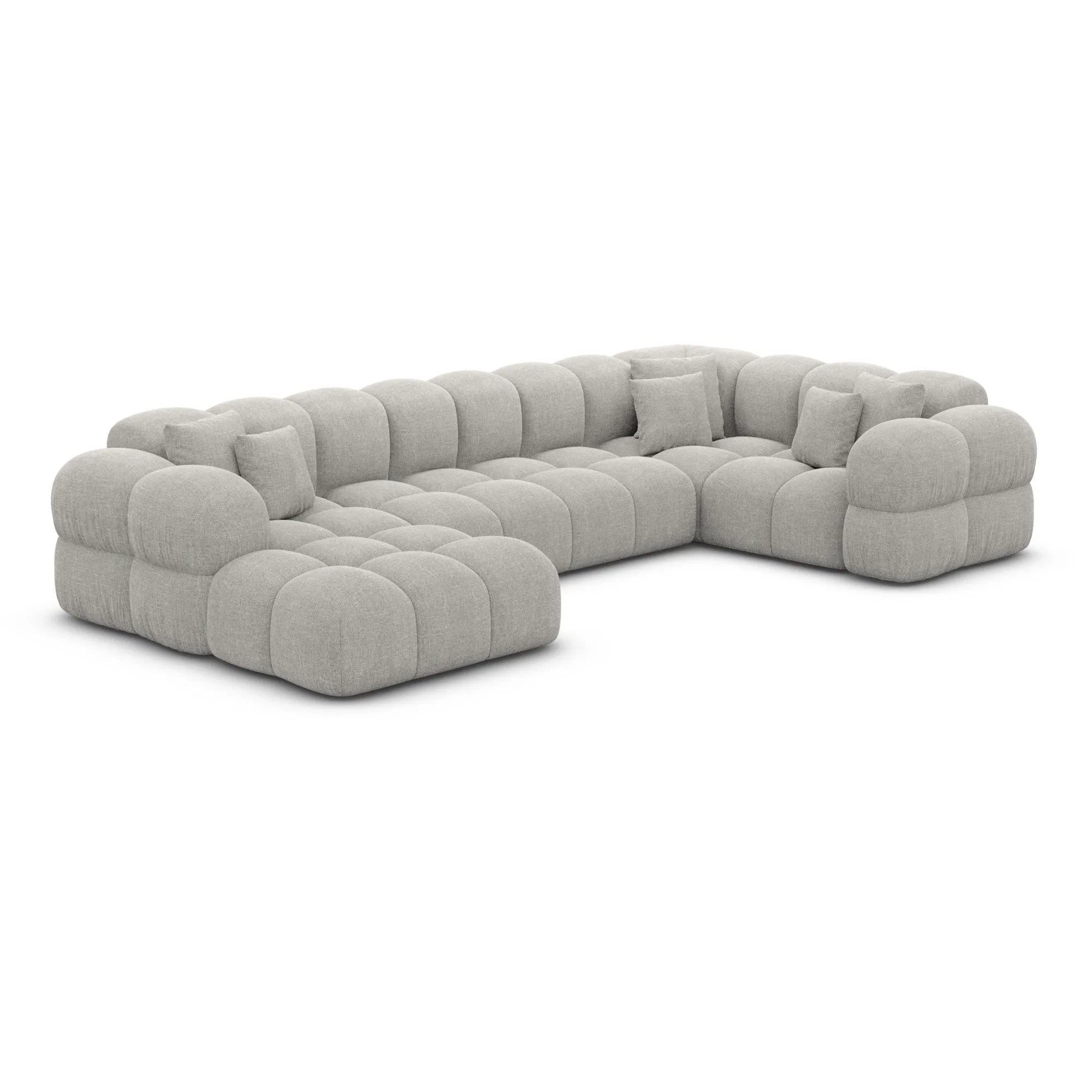 Strukturstoff U-Form XL Wohnlandschaft Avoria – Bild 57