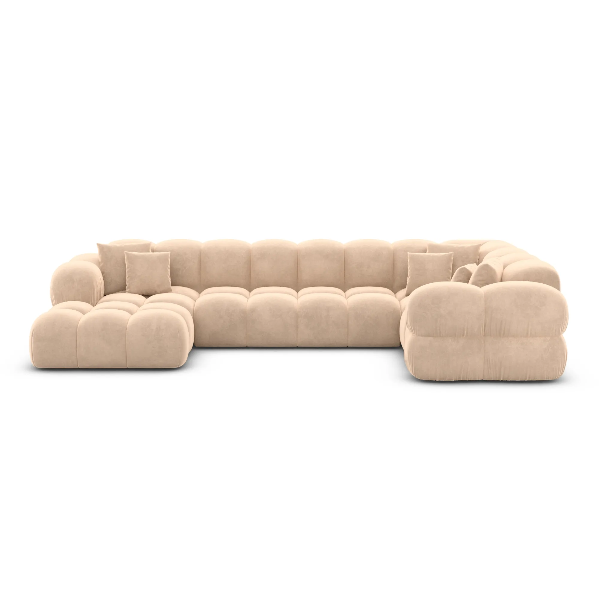 Samtstoff U-Form XL Wohnlandschaft Avoria – Bild 29