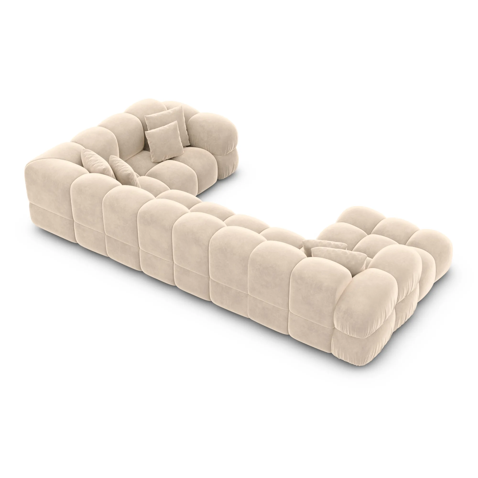 Samtstoff U-Form XL Wohnlandschaft Avoria – Bild 39
