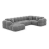 Samtstoff U-Form XL Wohnlandschaft Avoria – Bild 40