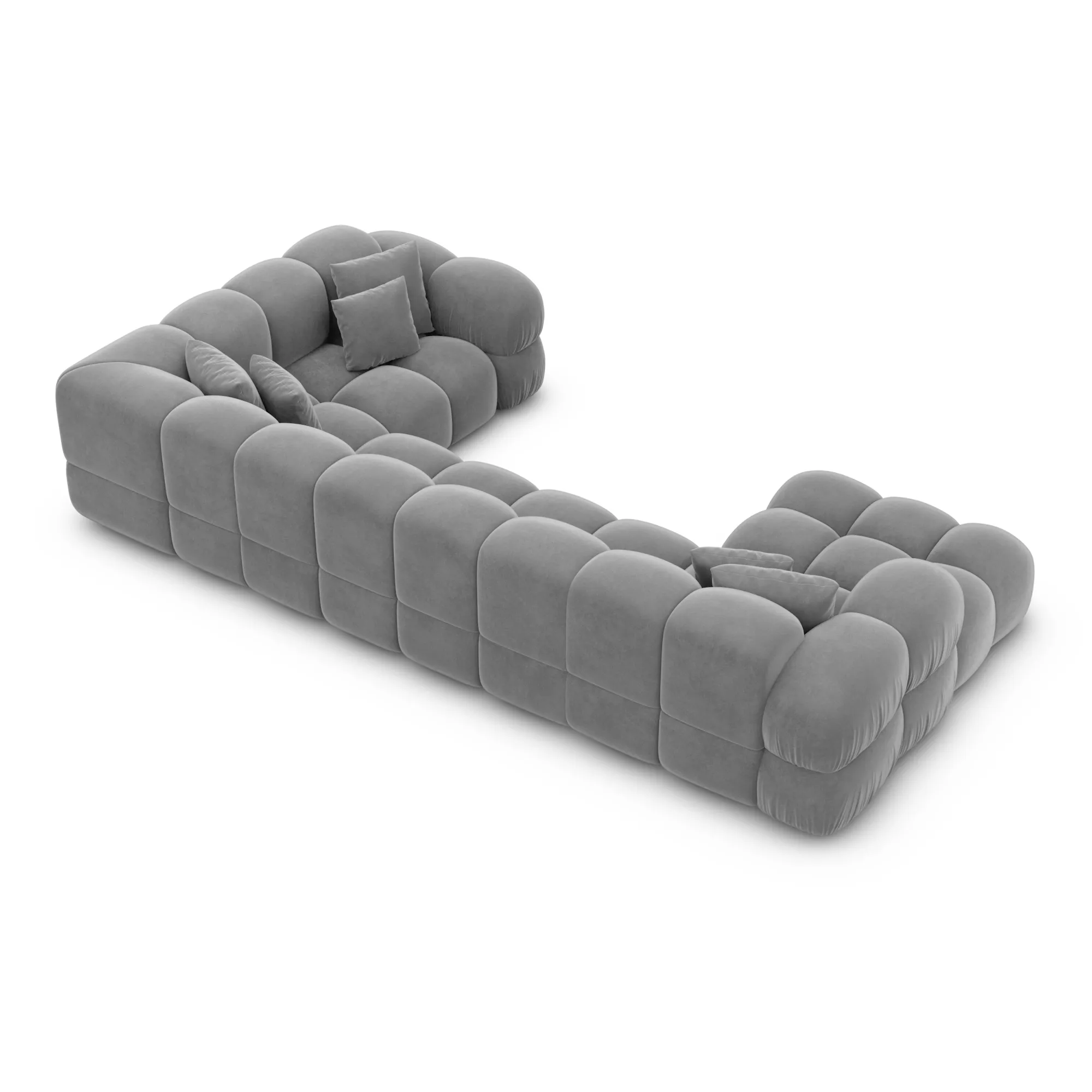 Samtstoff U-Form XL Wohnlandschaft Avoria – Bild 42