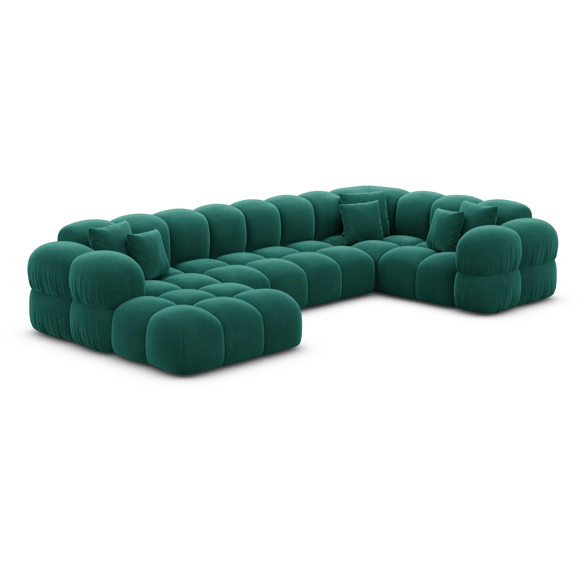 Samtstoff U-Form XL Wohnlandschaft Avoria – Bild 43