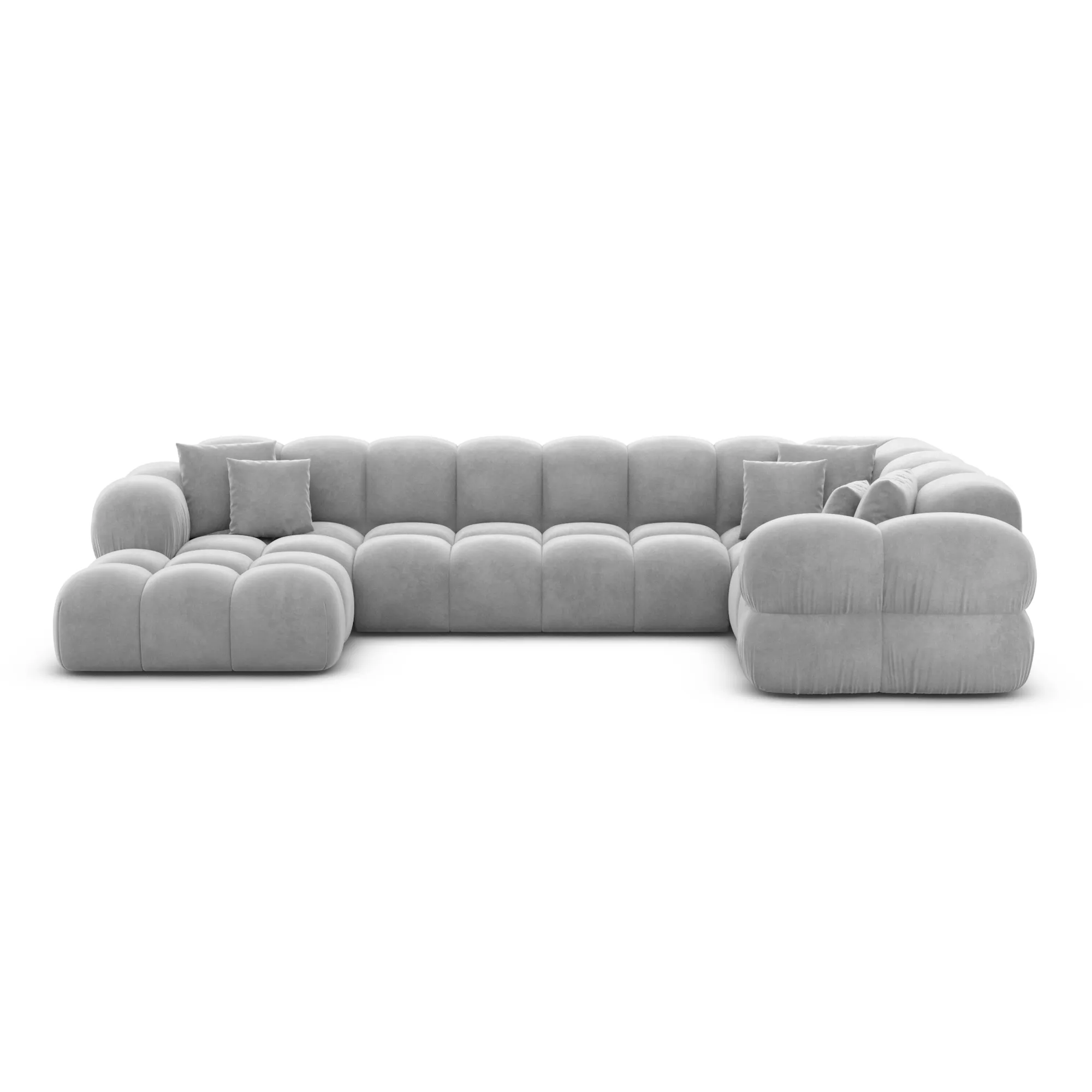 Samtstoff U-Form XL Wohnlandschaft Avoria – Bild 47