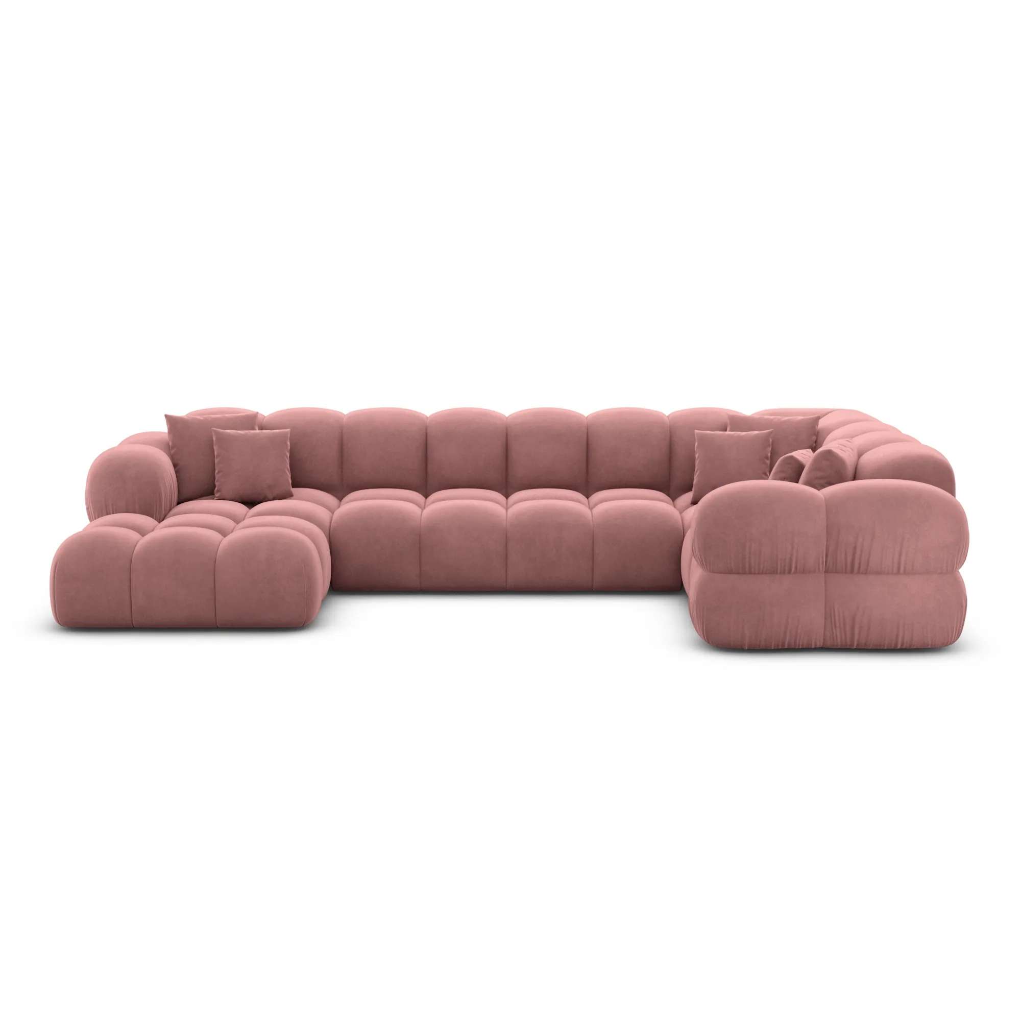 Samtstoff U-Form XL Wohnlandschaft Avoria – Bild 53