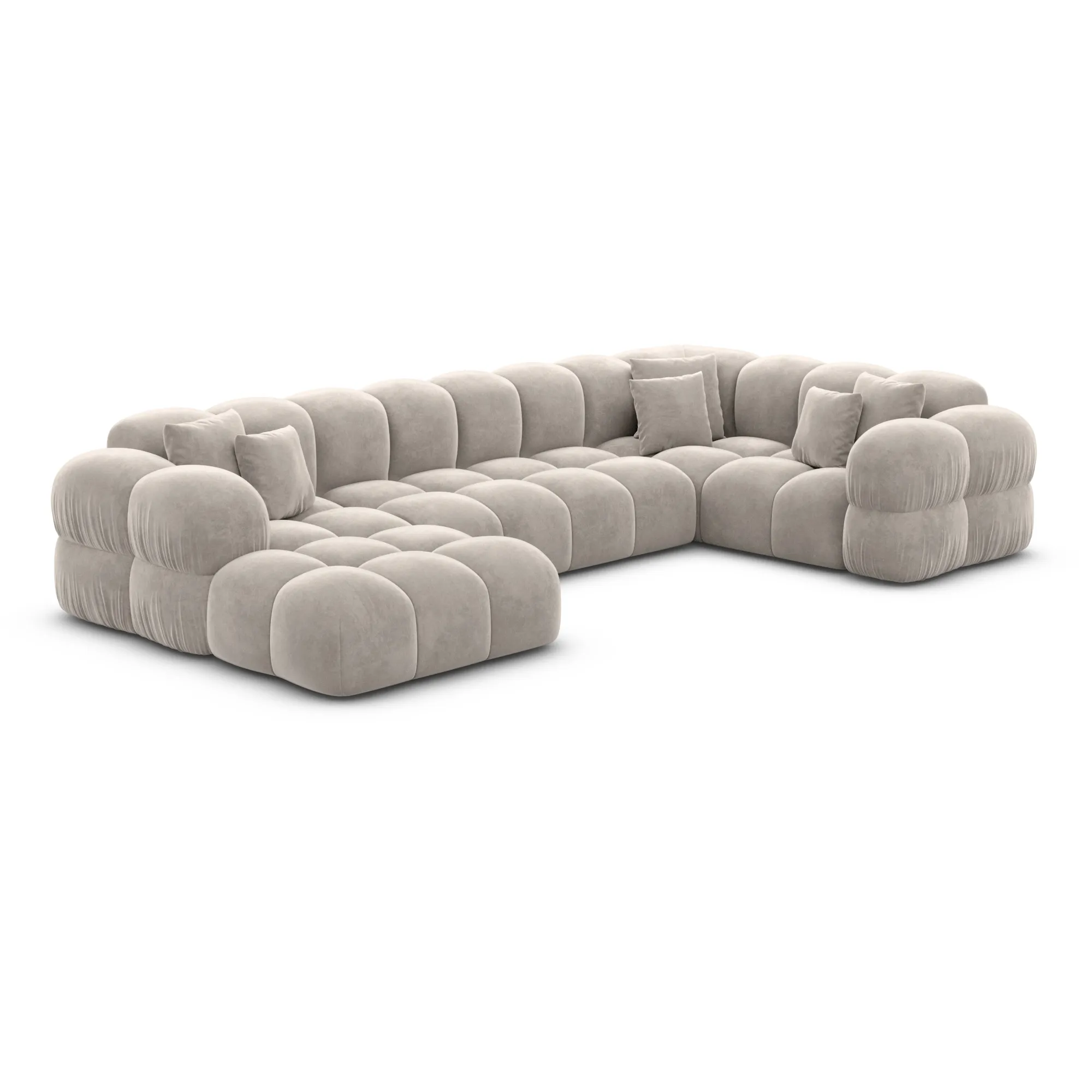 Samtstoff U-Form XL Wohnlandschaft Avoria – Bild 58