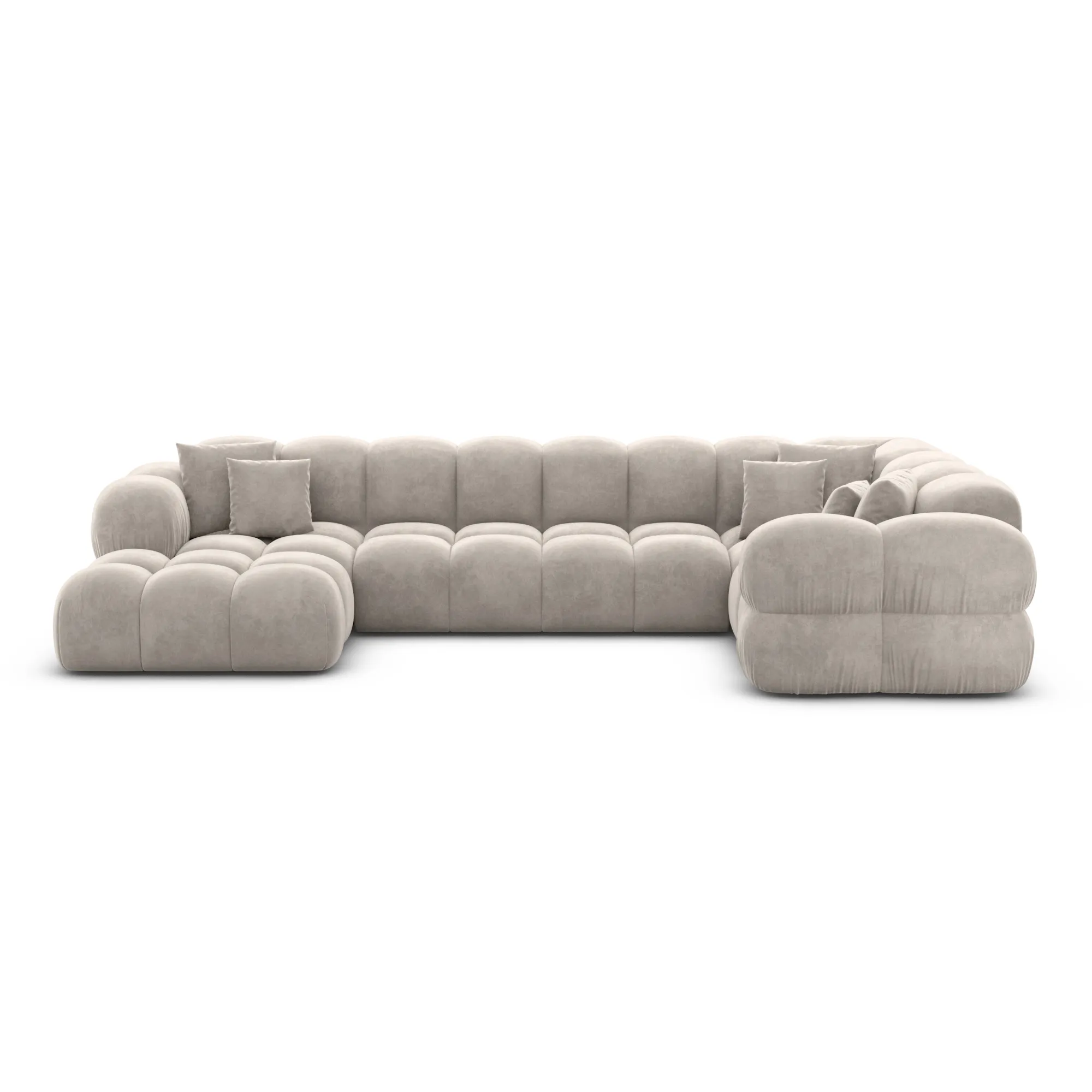 Samtstoff U-Form XL Wohnlandschaft Avoria – Bild 59