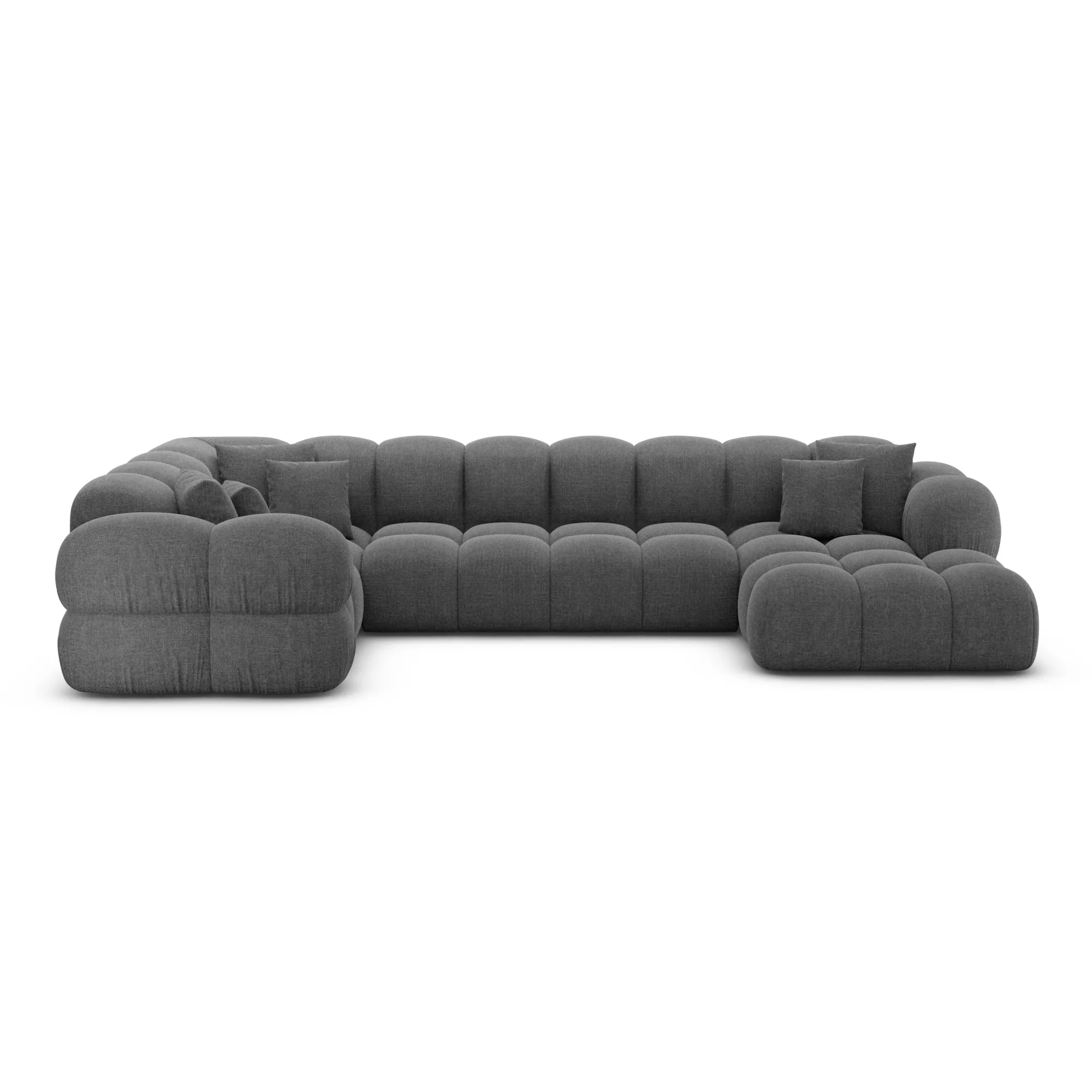 Strukturstoff U-Form XL Wohnlandschaft Avoria – Bild 64