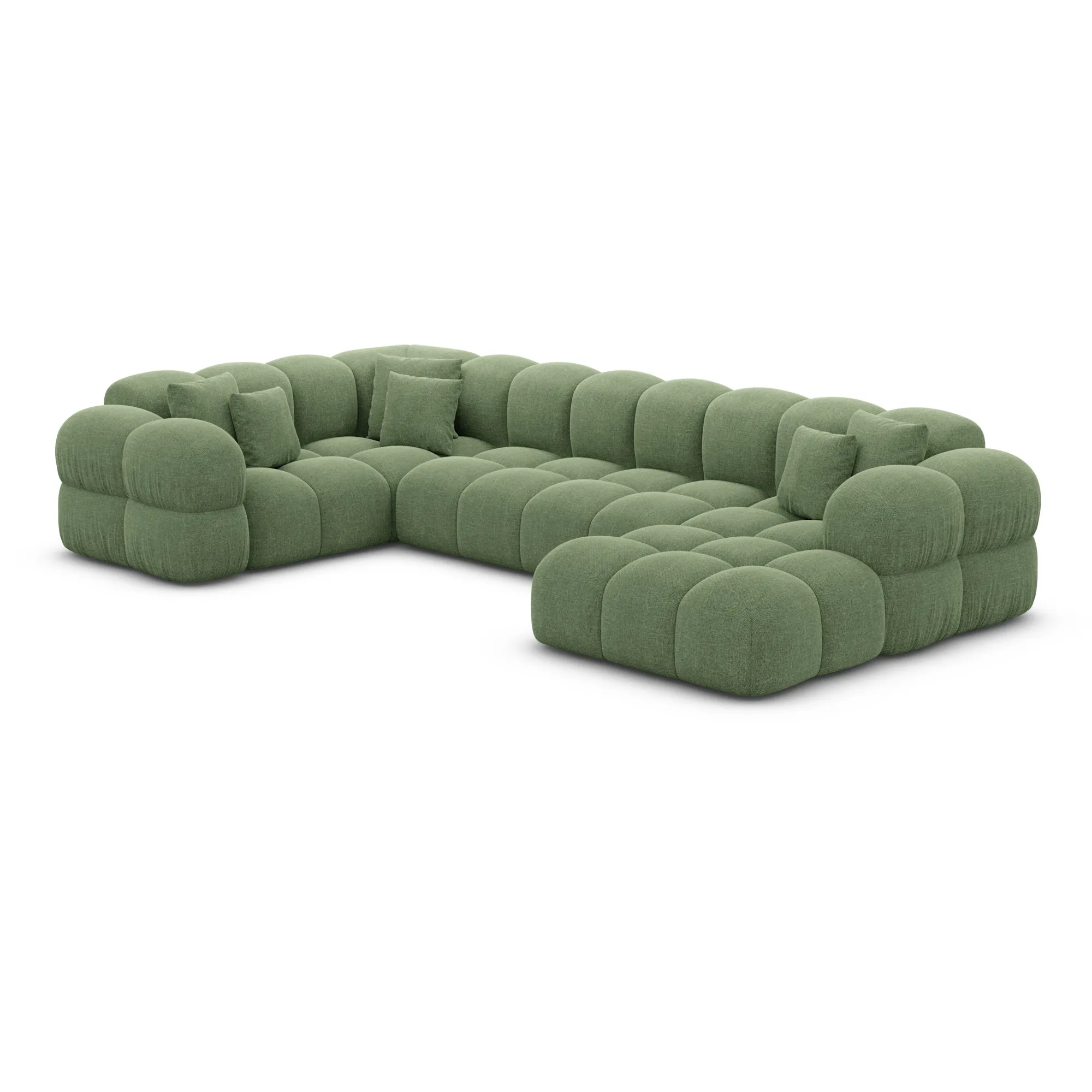 Strukturstoff U-Form XL Wohnlandschaft Avoria – Bild 21