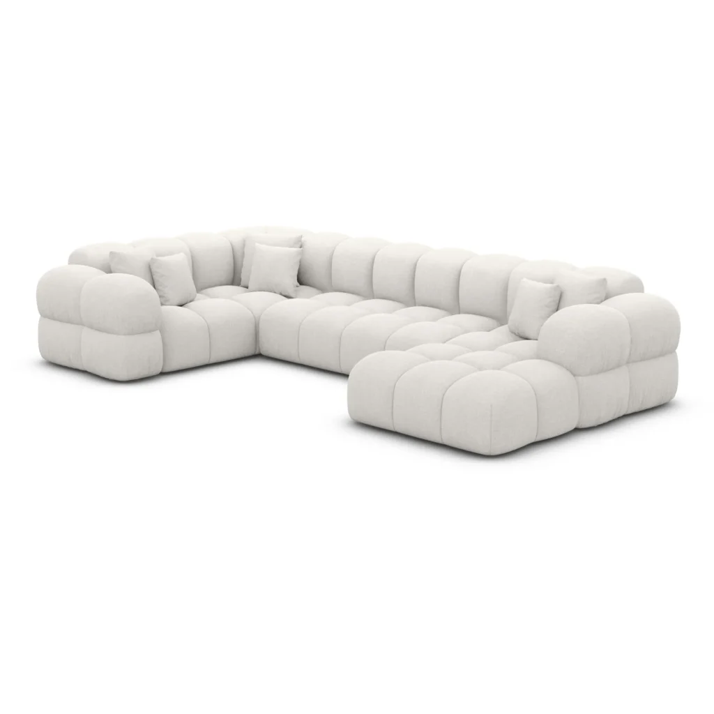Strukturstoff U-Form XL Wohnlandschaft Avoria