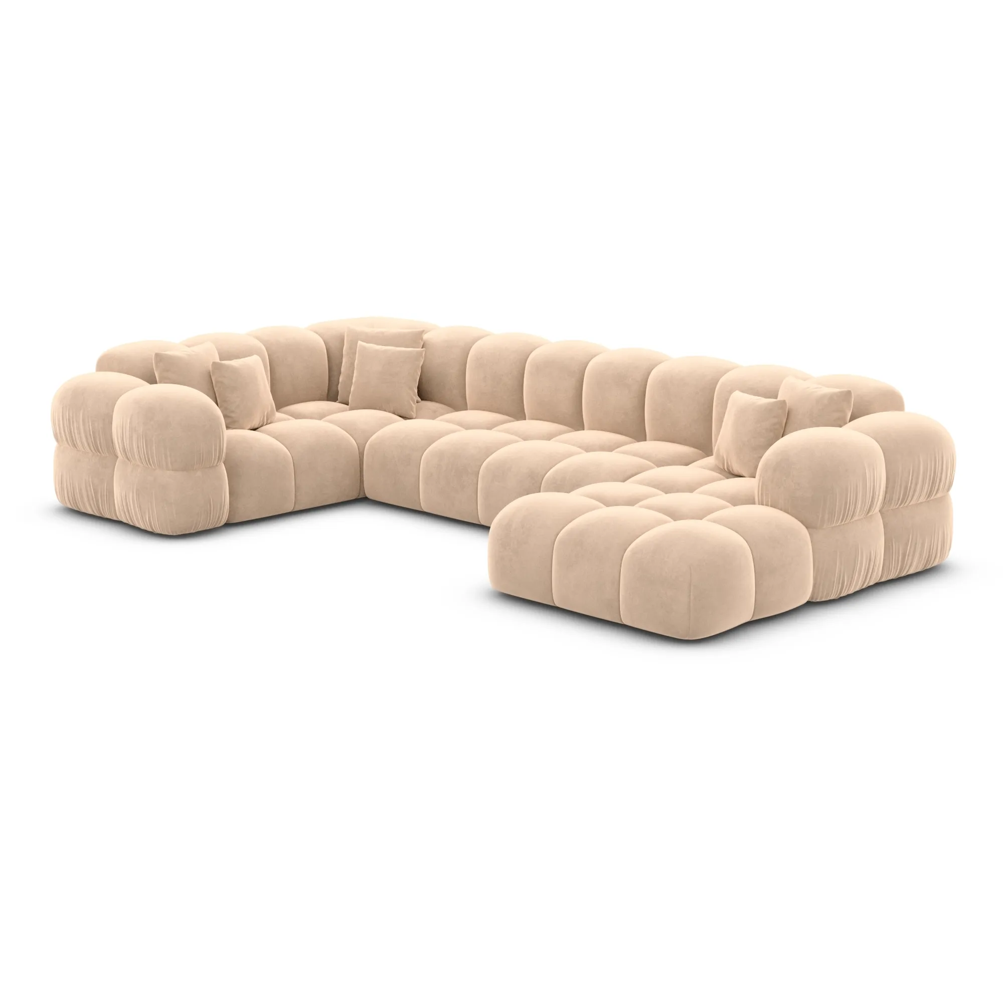 Samtstoff U-Form XL Wohnlandschaft Avoria – Bild 64