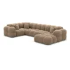 Samtstoff U-Form XL Wohnlandschaft Avoria – Bild 70