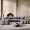 Samtstoff U-Form XL Wohnlandschaft Avoria – Bild 16
