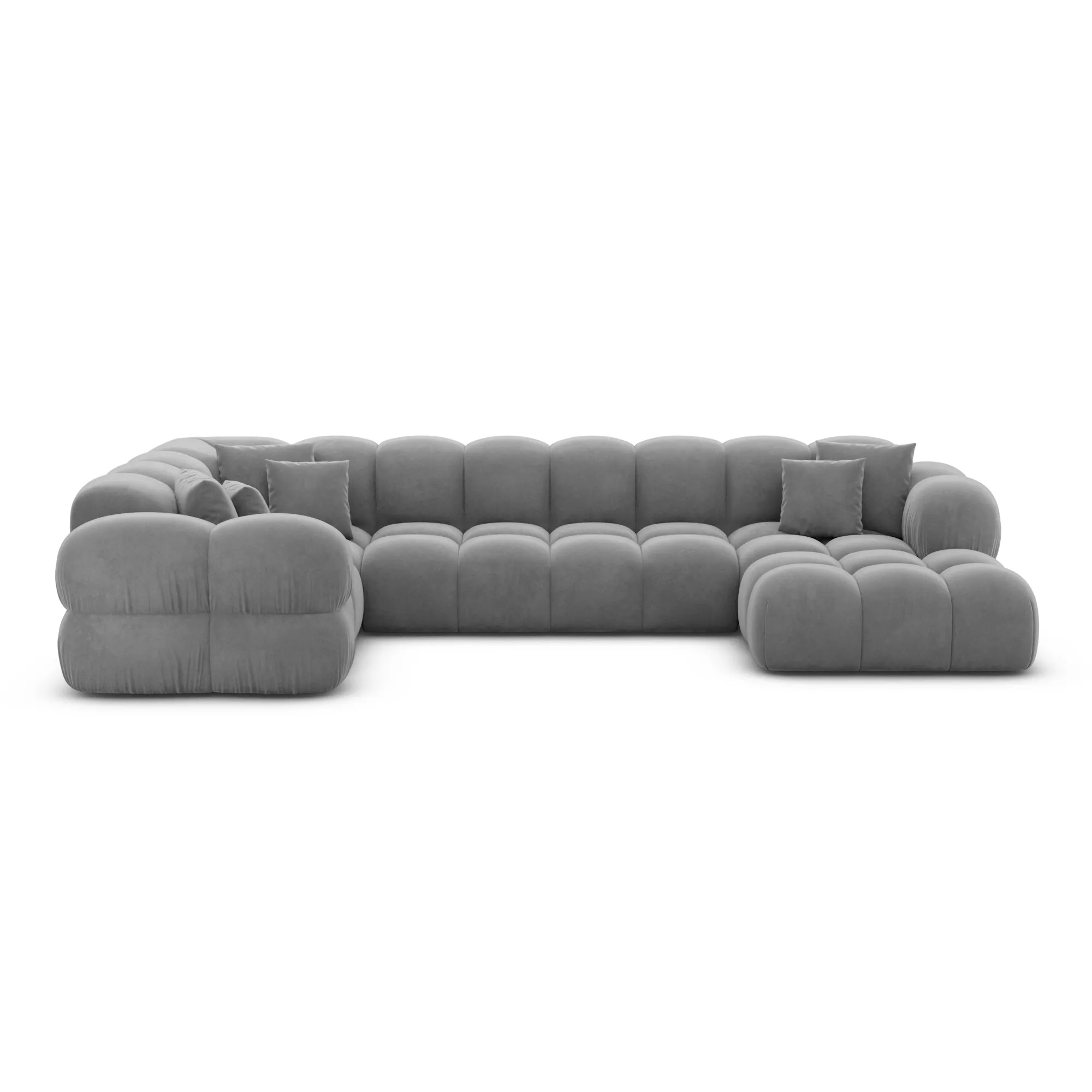 Samtstoff U-Form XL Wohnlandschaft Avoria – Bild 77