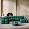 Samtstoff U-Form XL Wohnlandschaft Avoria – Bild 17