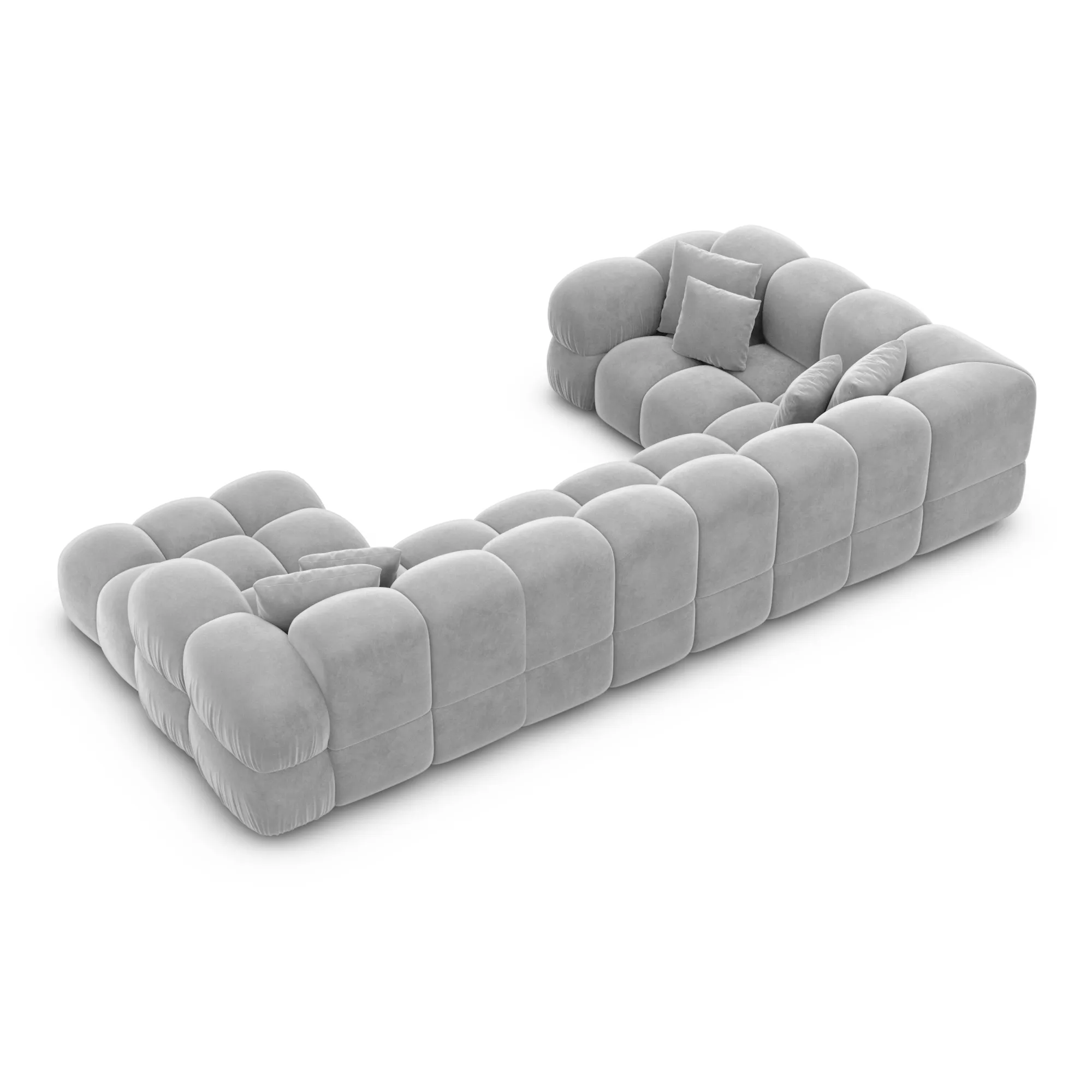 Samtstoff U-Form XL Wohnlandschaft Avoria – Bild 84