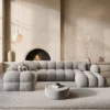 Samtstoff U-Form XL Wohnlandschaft Avoria – Bild 22