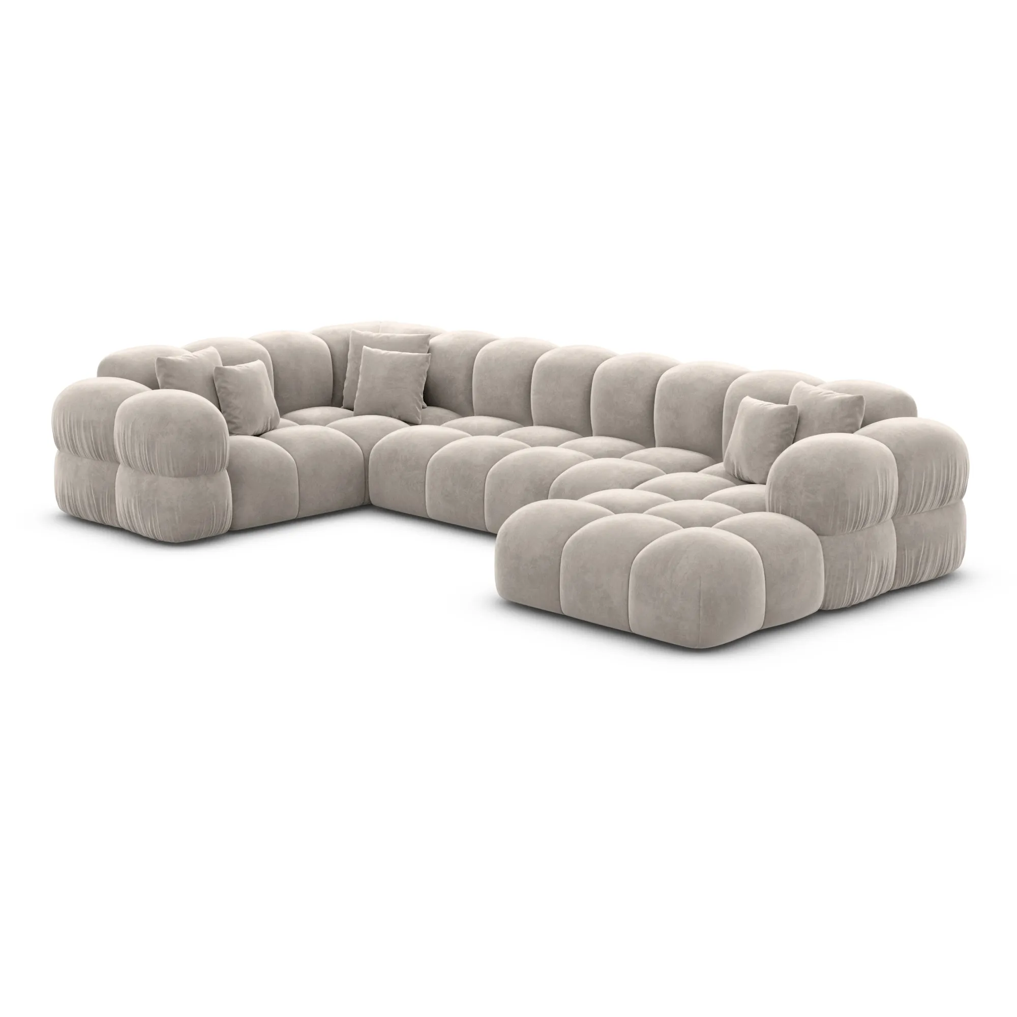 Samtstoff U-Form XL Wohnlandschaft Avoria – Bild 94
