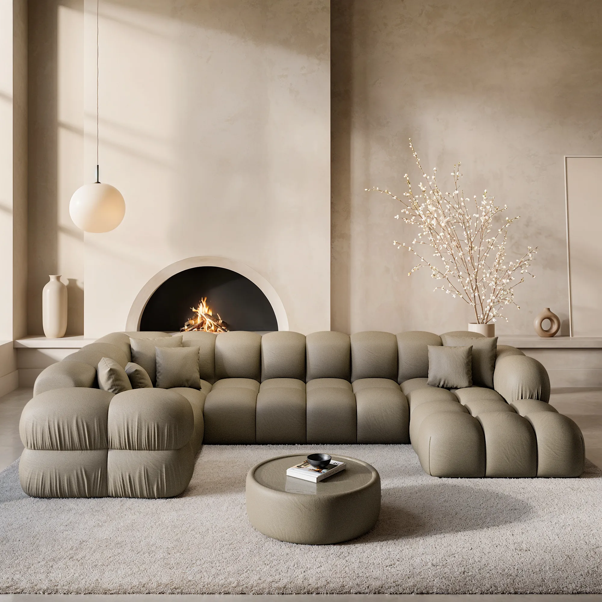 Kunstleder U-Form XL Wohnlandschaft Avoria – Bild 10