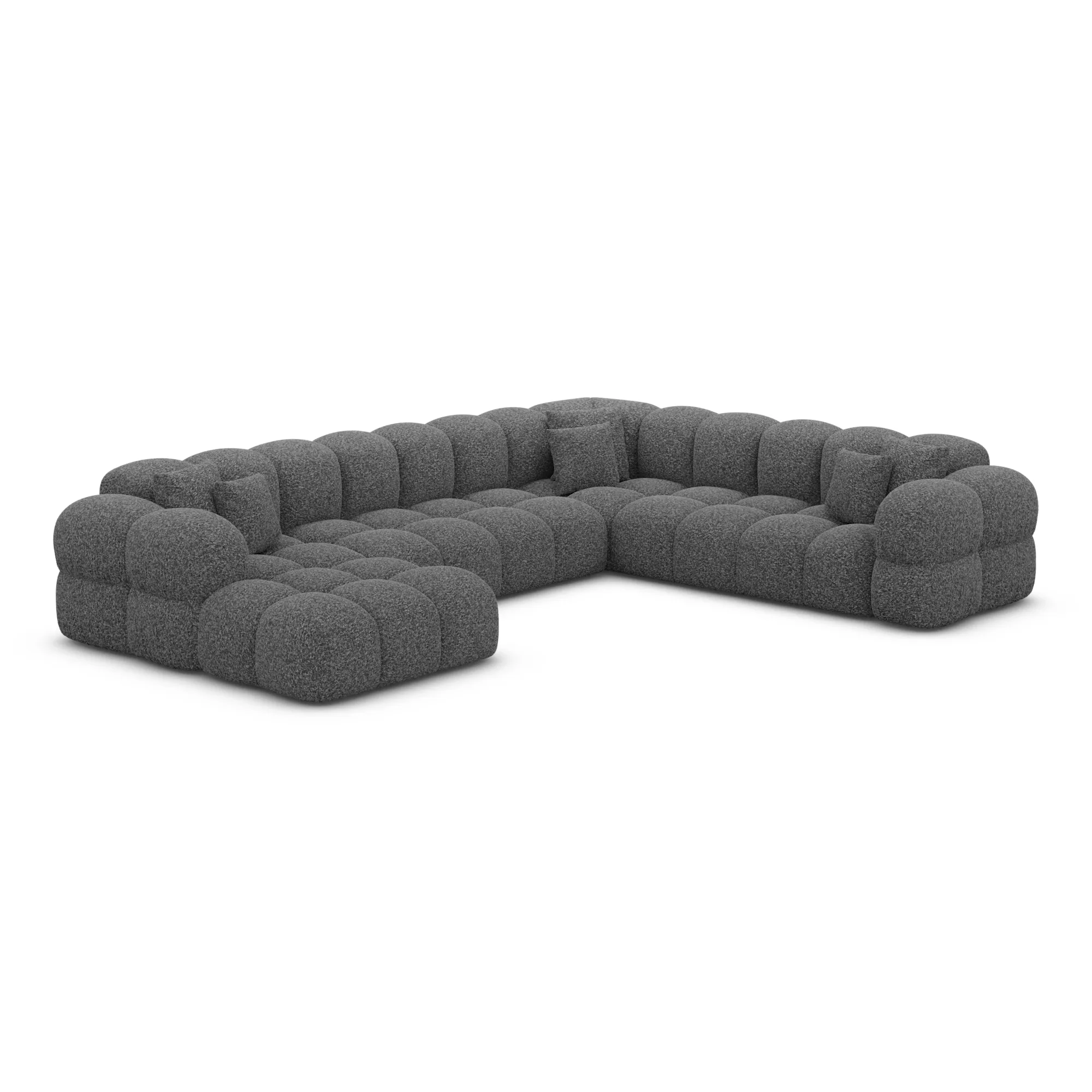 Bouclé U-Form XXL Wohnlandschaft Avoria – Bild 10