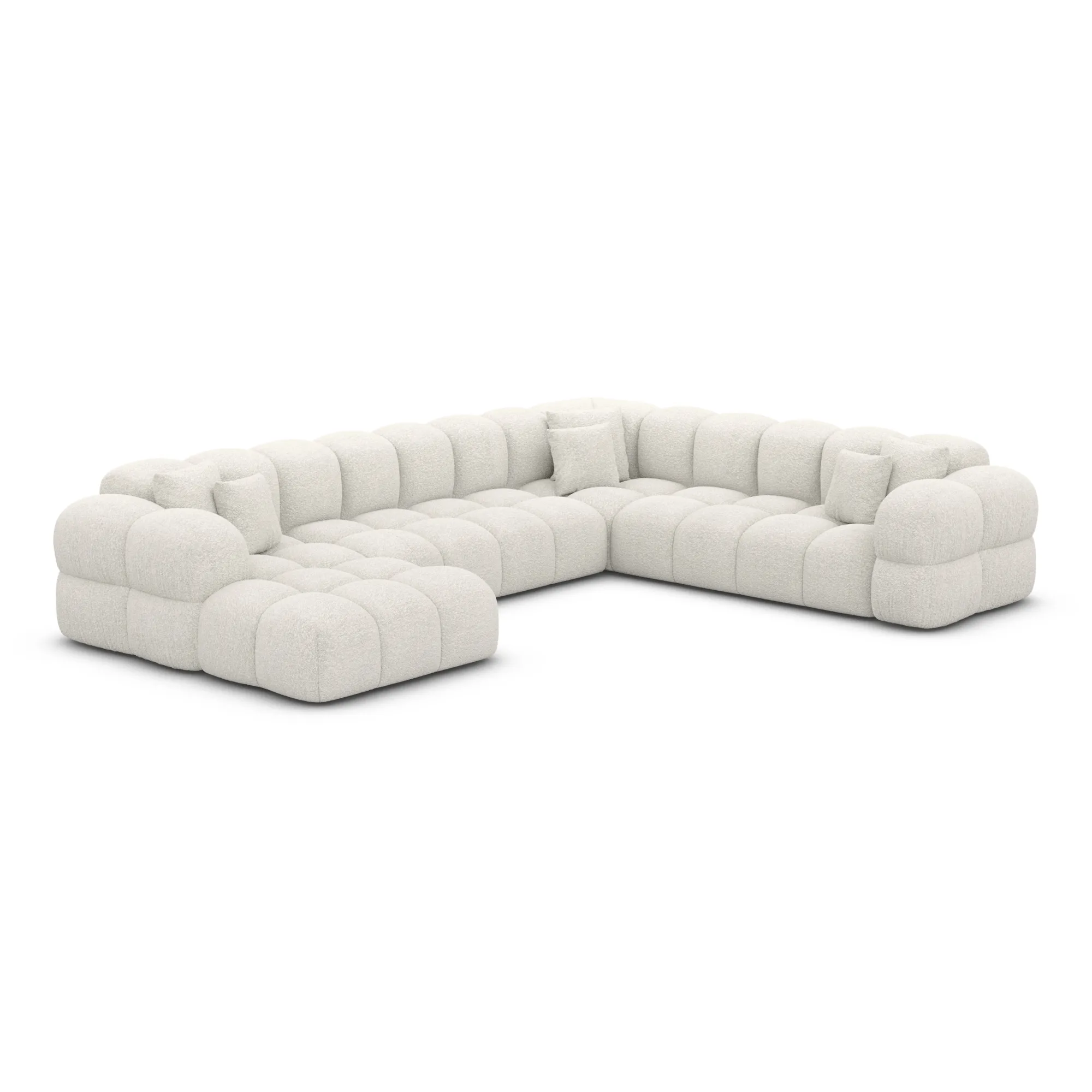 Bouclé U-Form XXL Wohnlandschaft Avoria – Bild 16