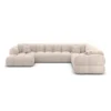 Strukturstoff U-Form XXL Wohnlandschaft Avoria – Bild 31