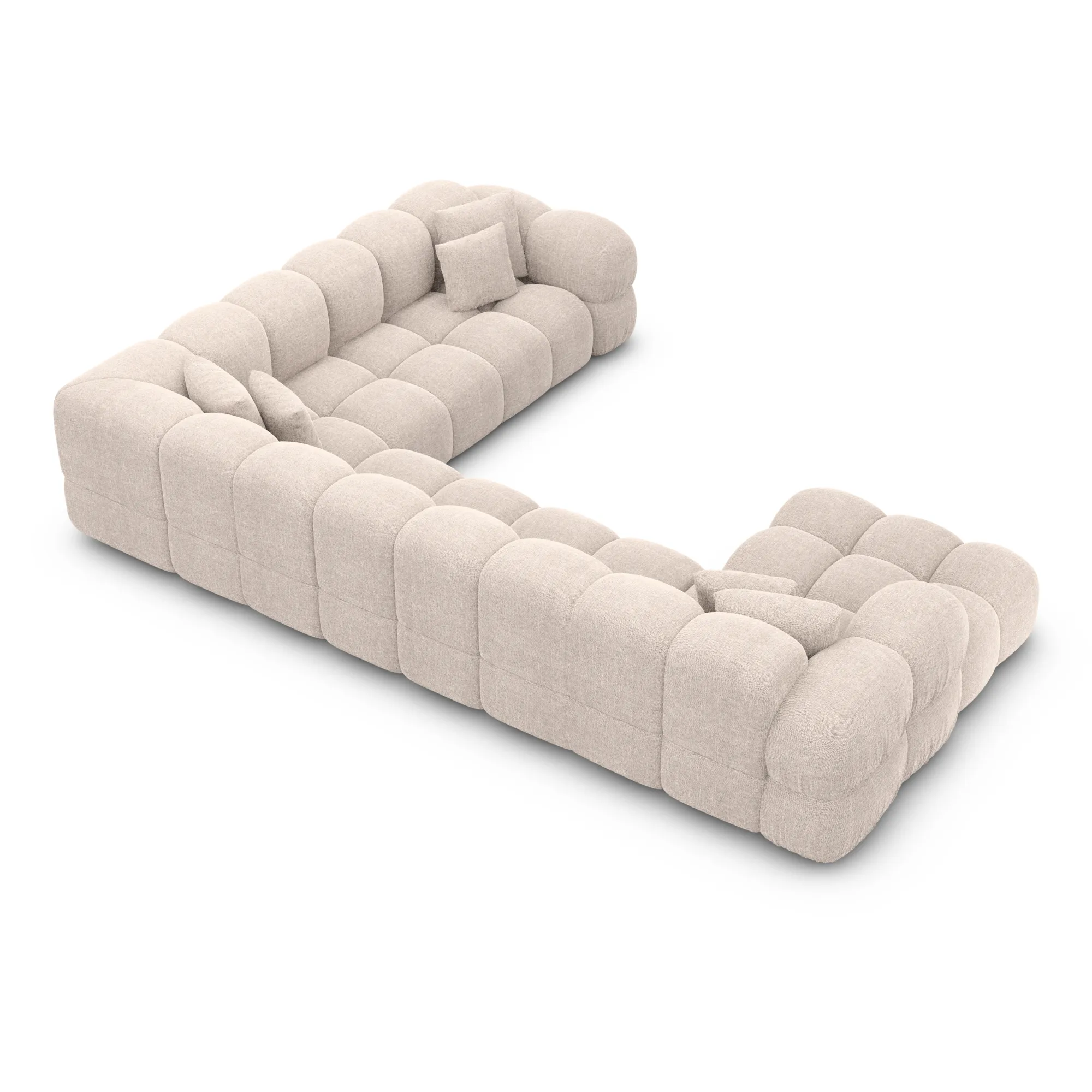 Strukturstoff U-Form XXL Wohnlandschaft Avoria – Bild 32
